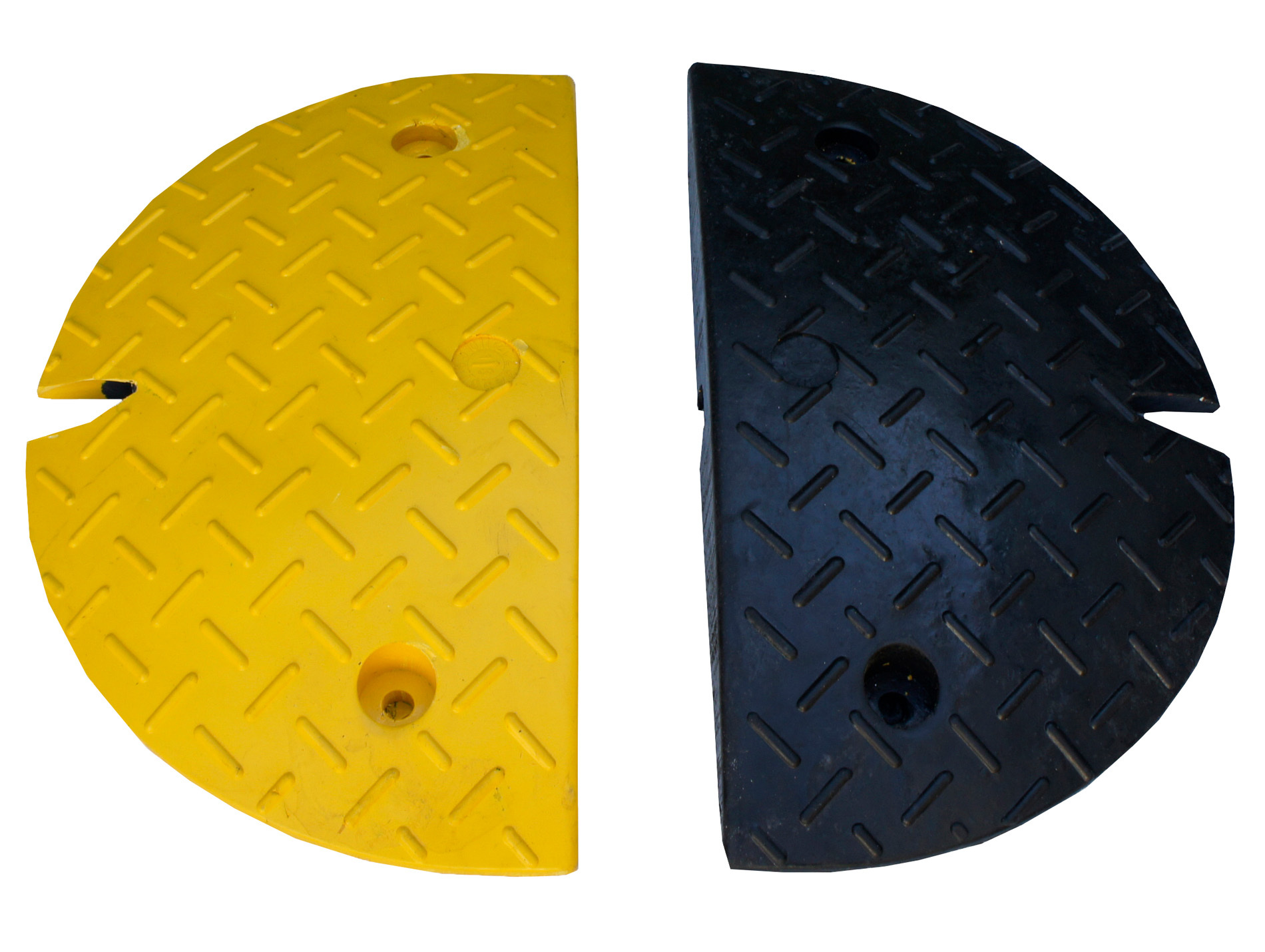 Embouts pour ralentisseurs noir/jaune H.60mm x2