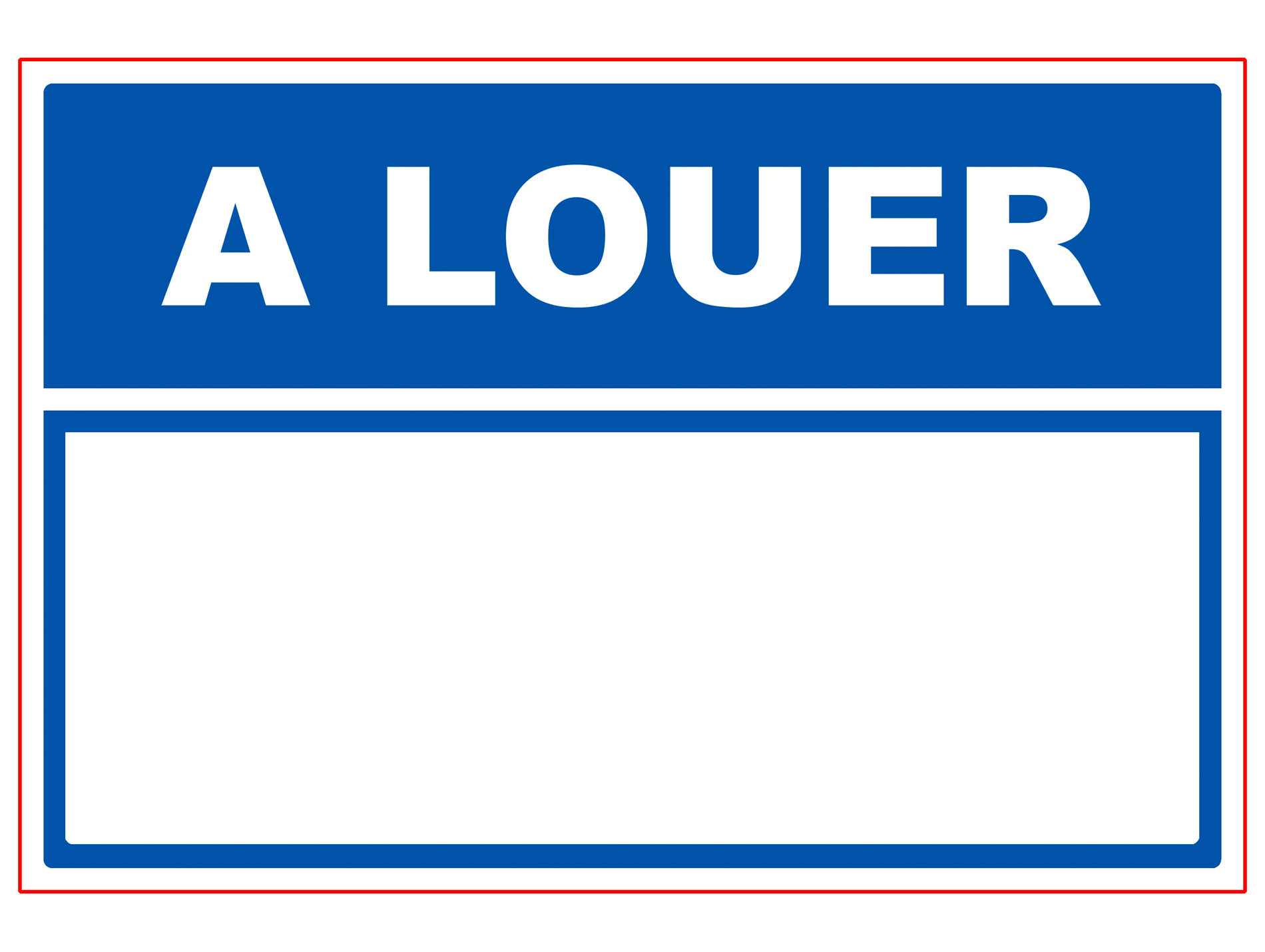 Panneau A louer 280x190mm