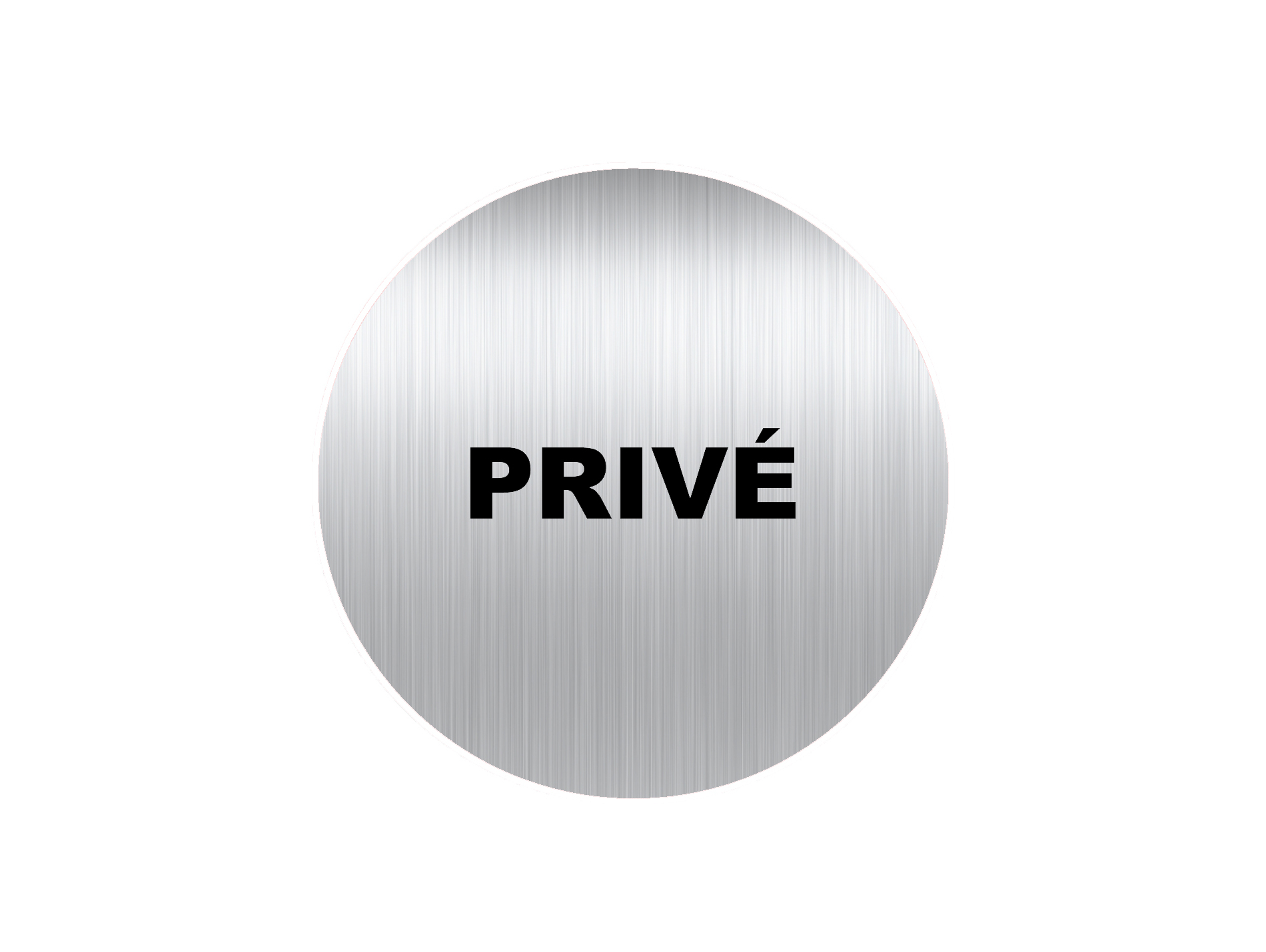 Panneau Alu adhésif privé Ø80mm