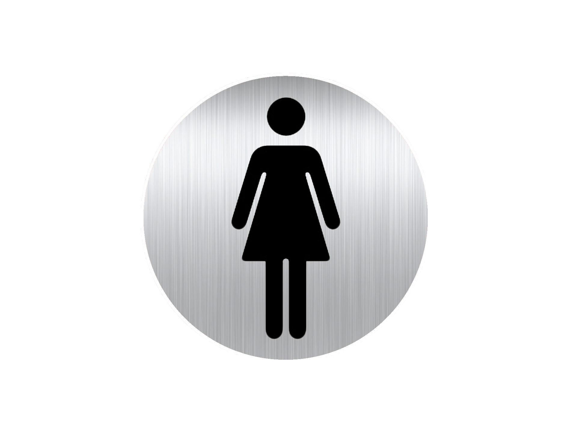 Panneau Alu adhésif toilettes femmes Ø80mm
