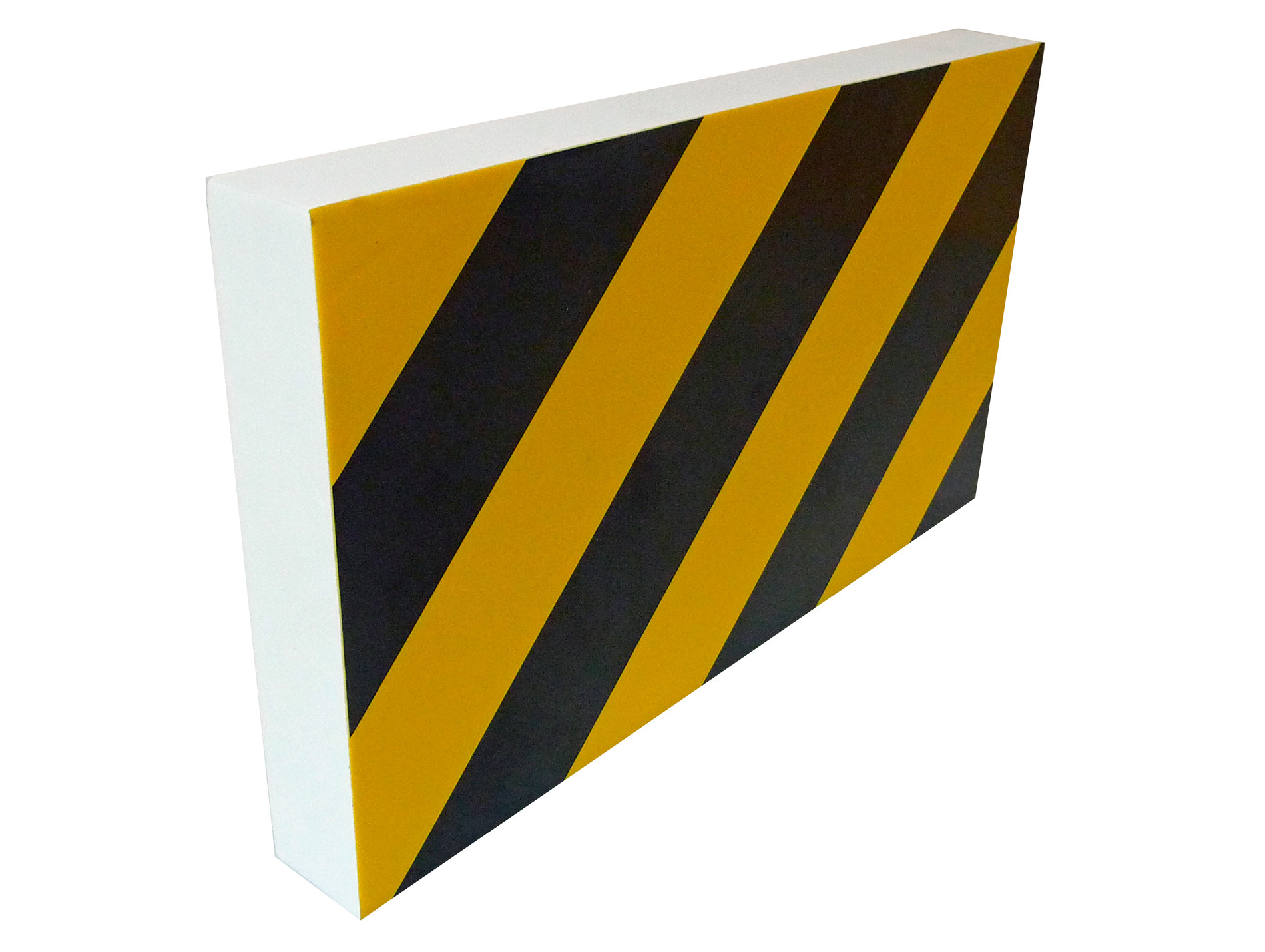 Protection droite rigide mousse noir/jaune