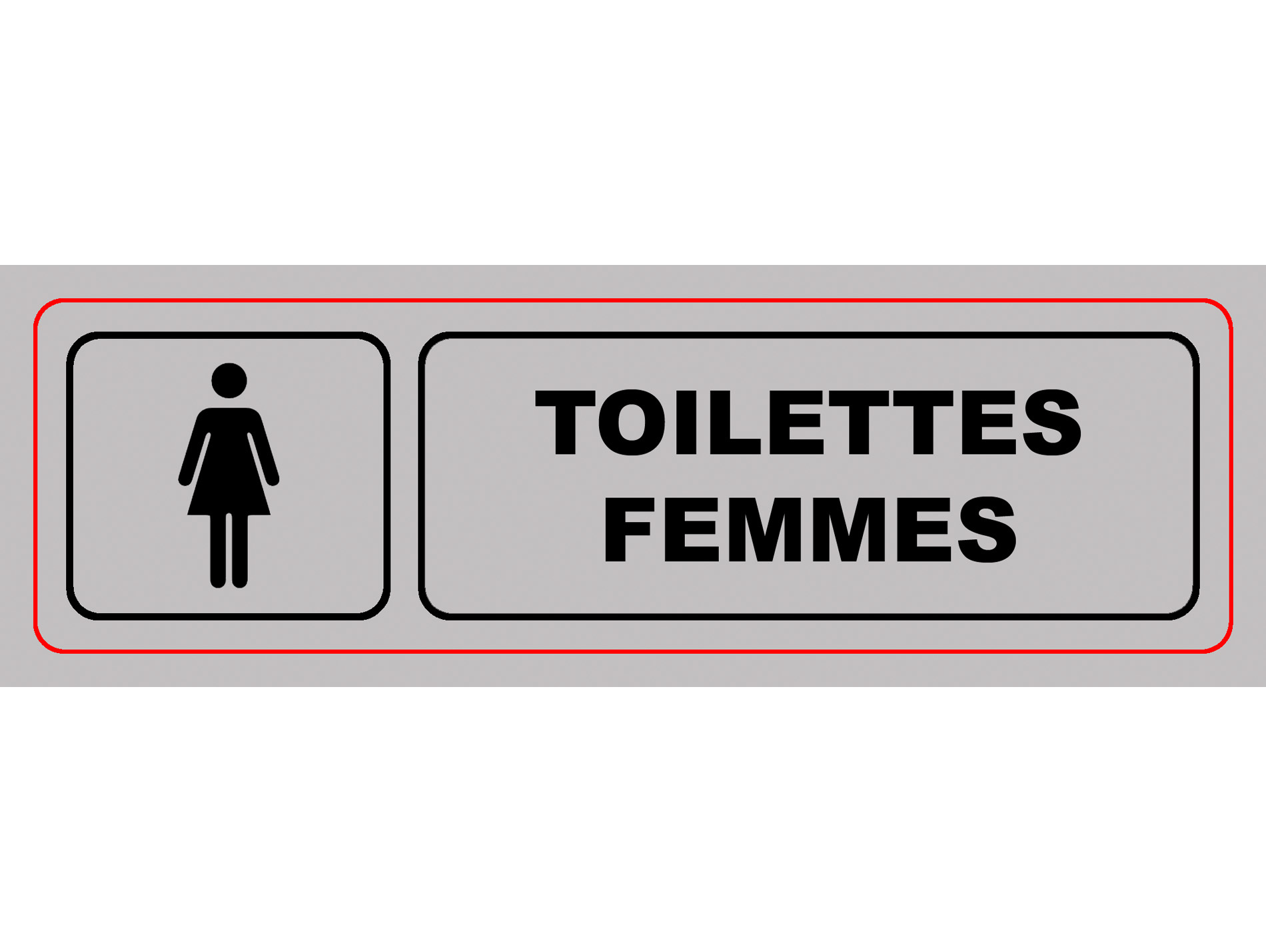 Panneau Toilettes femmes 170x50mm
