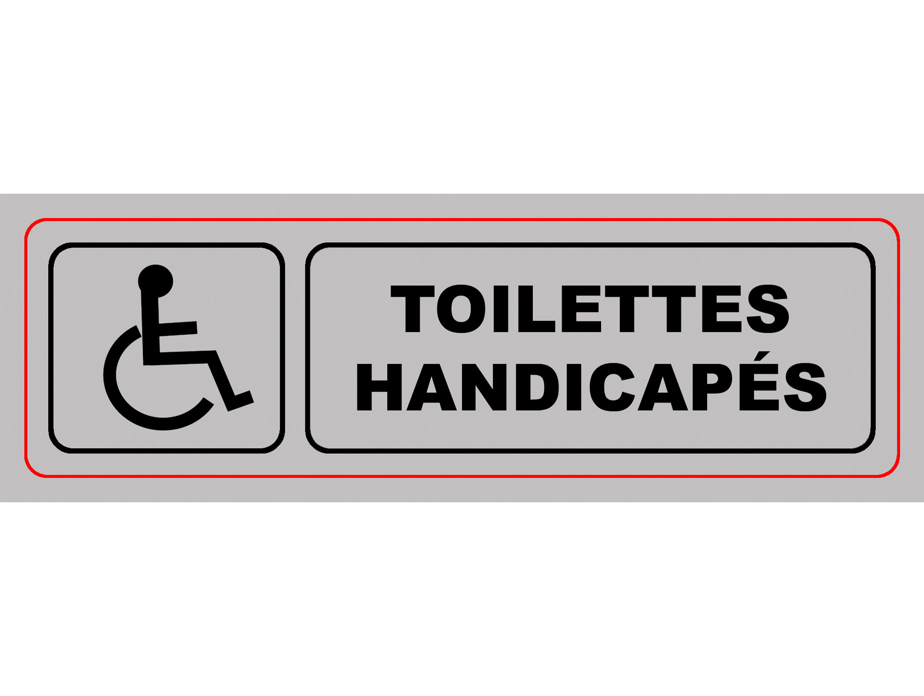 Panneau Toilettes handicapes 170x50mm