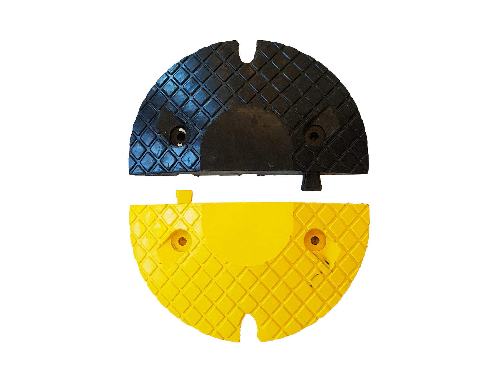 Embouts pour ralentisseur noir et jaune H.50mm x2