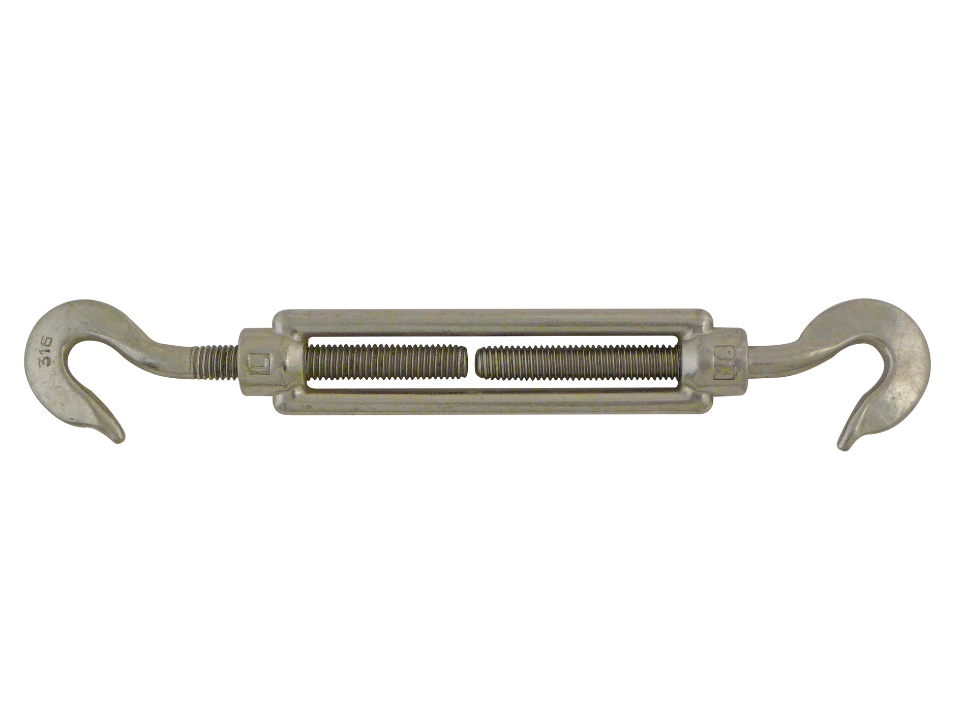 Tendeur à cage inox AISI 316 2 crochets ø6mm