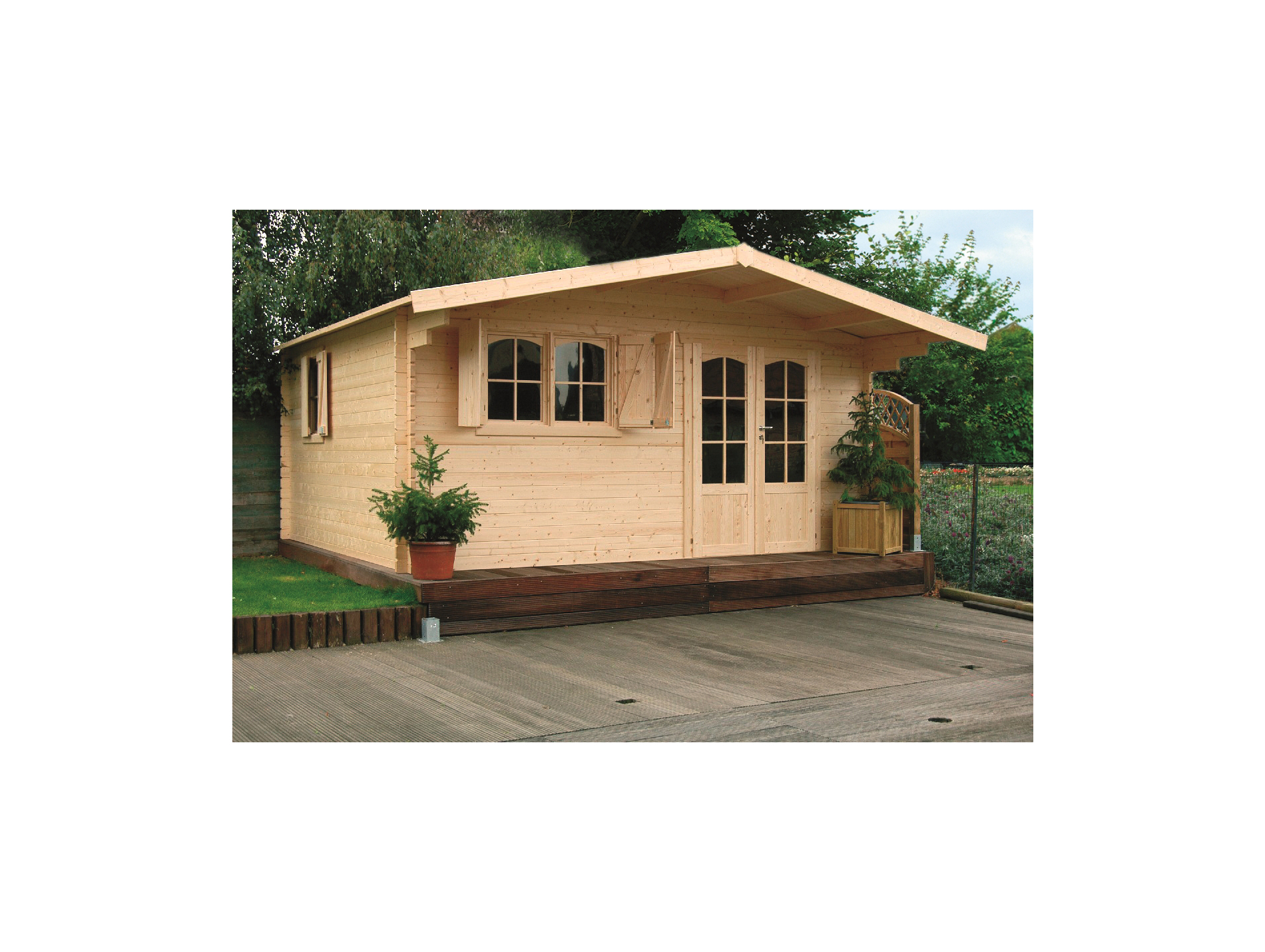 Abri jardin bois Chamonix épaisseur 40mm 19,98 m²