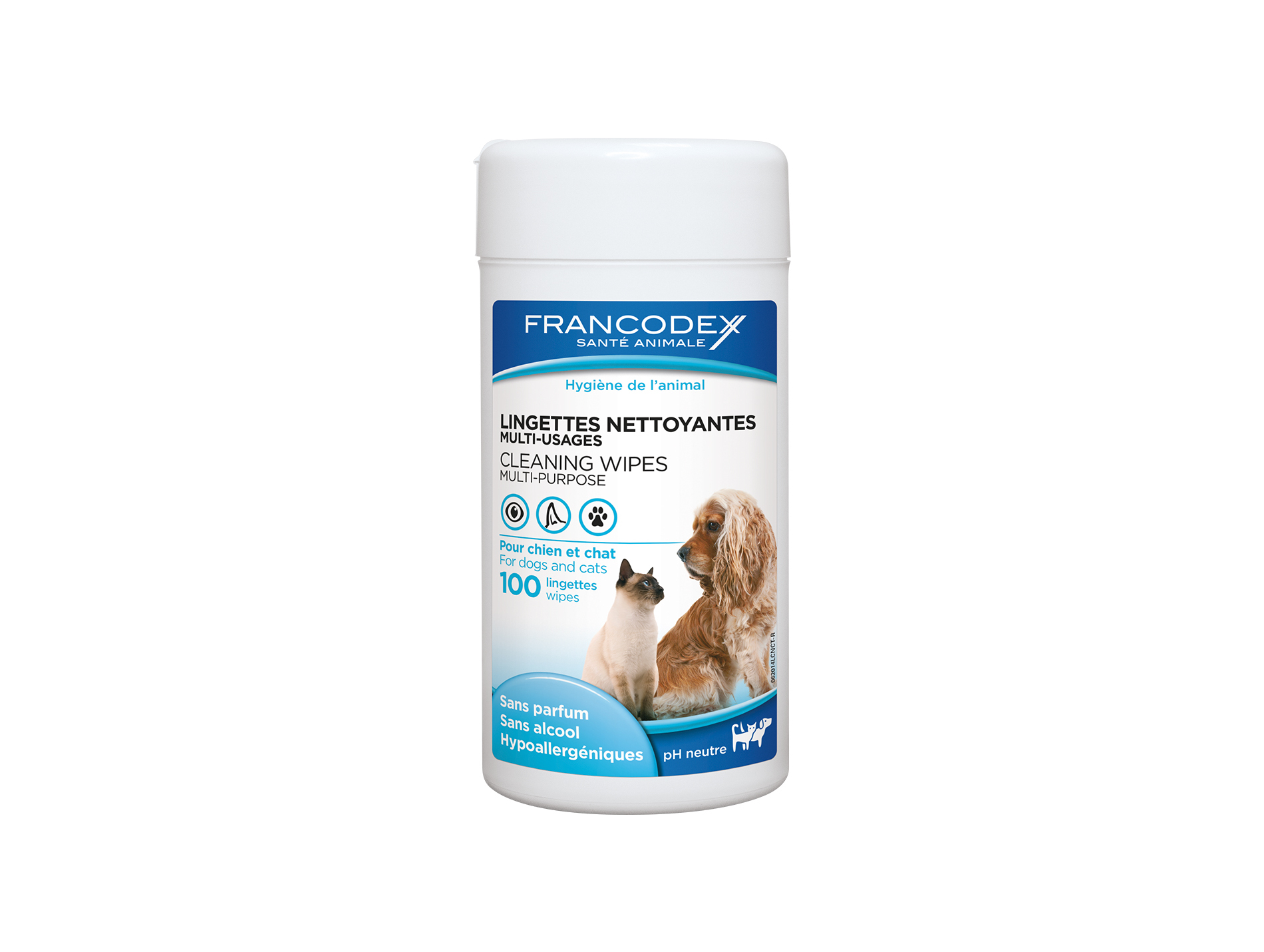 Lingettes nettoyantes chien et chat