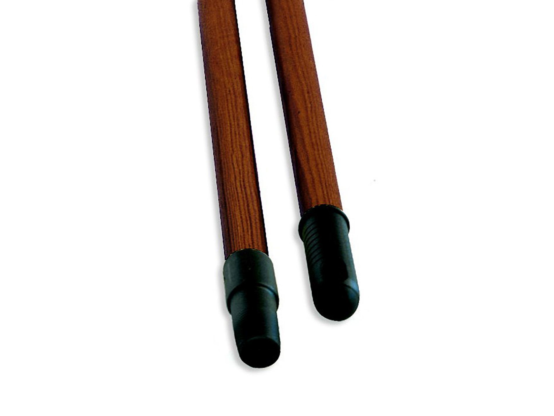 Manche en bois vernis + embout THOMAS L.130cm