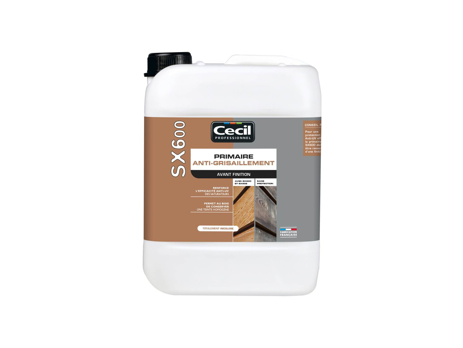 Primaire bois CECILPRO SX600 anti grisaillement 5L
