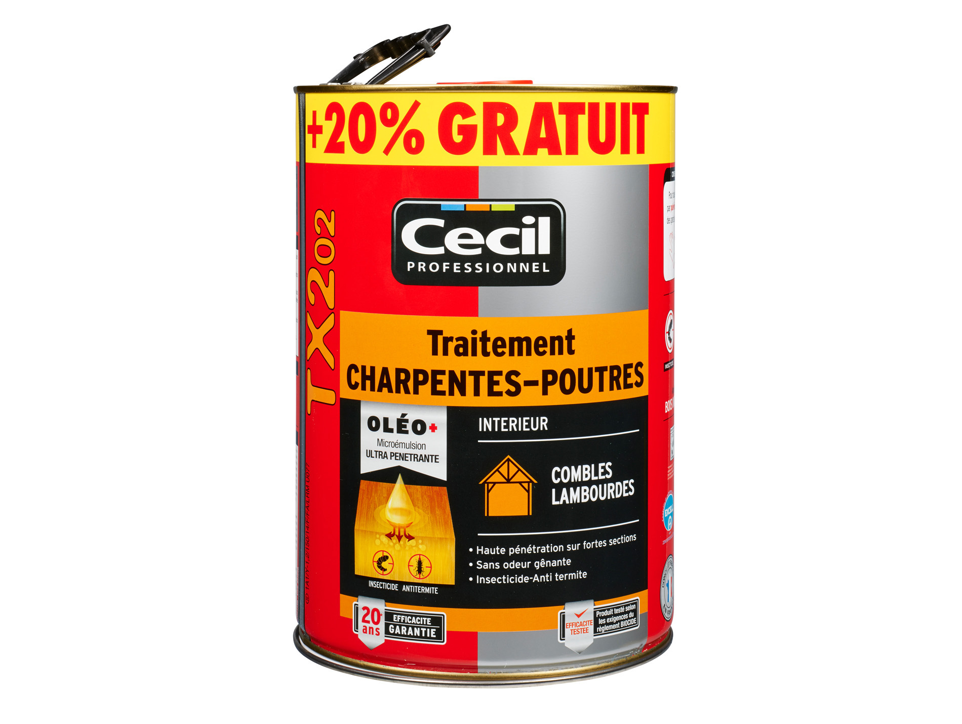 Traitement bois CECIL PRO TX202 6L