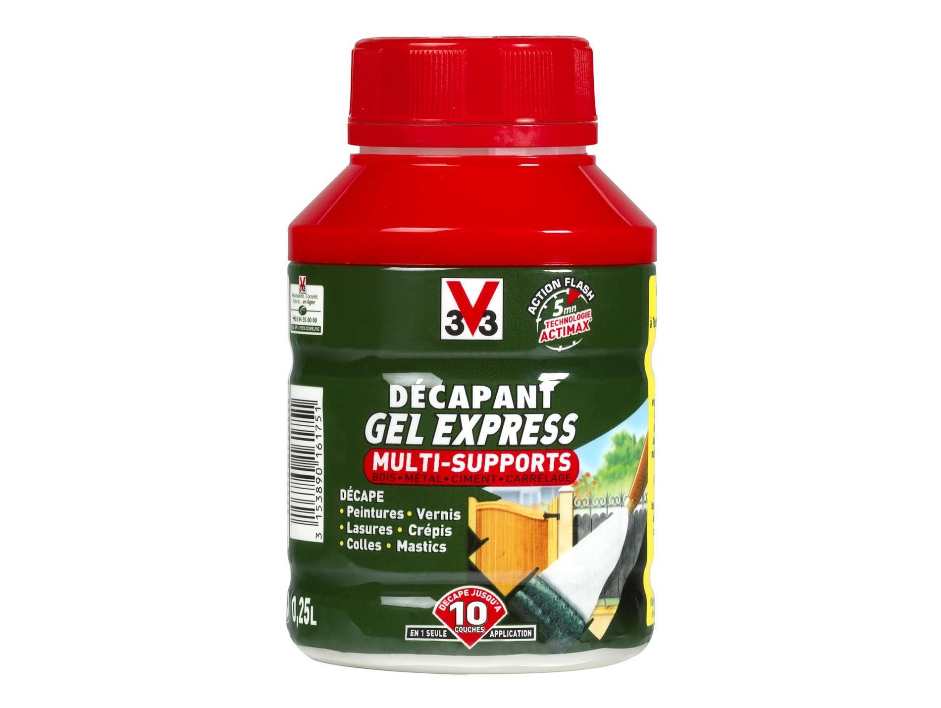 Décapant tous supports V33 GELexpress 250ml