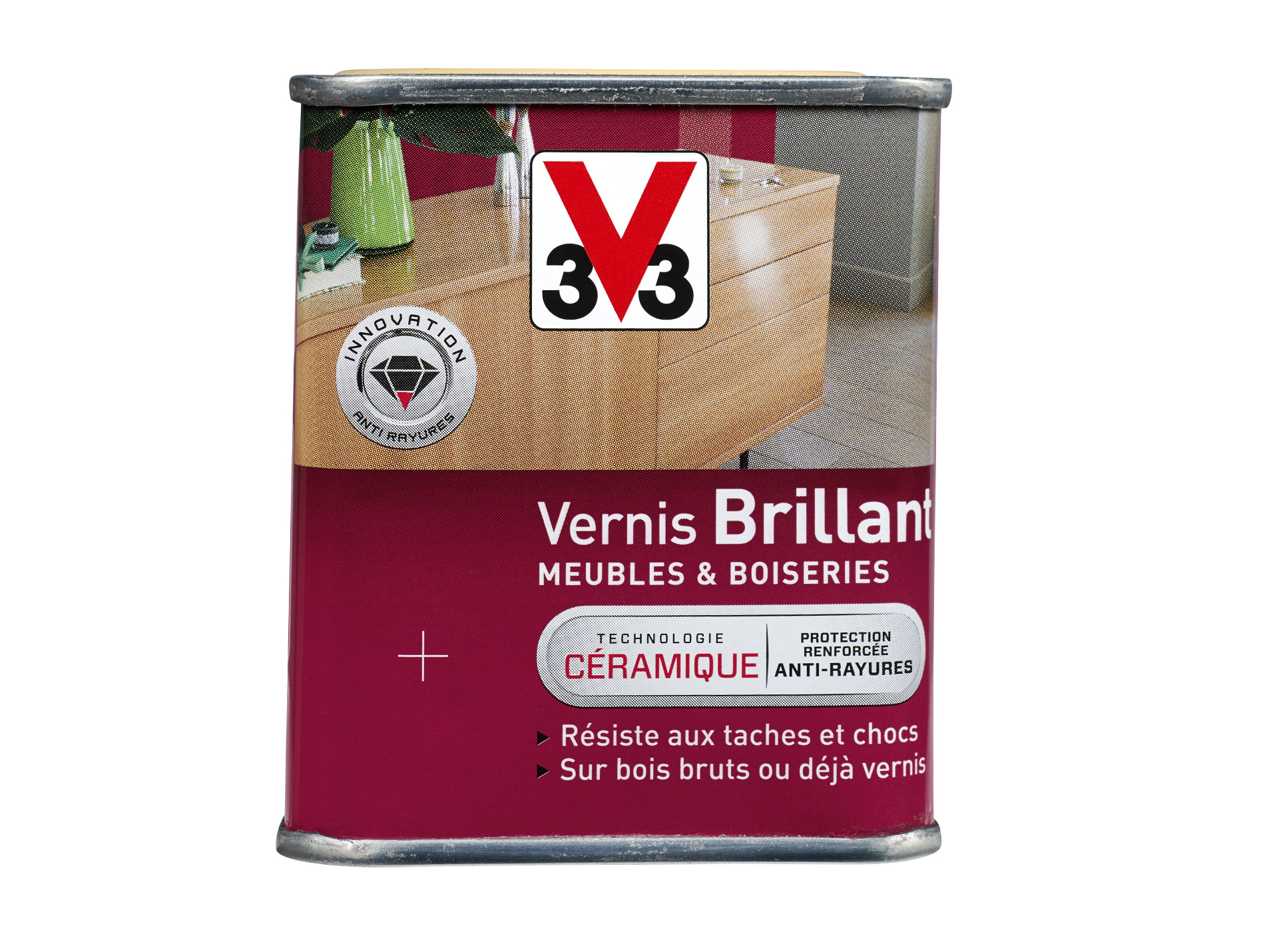 Vernis V33 Flix&Flex Chêne moyen satin ciré 250ml