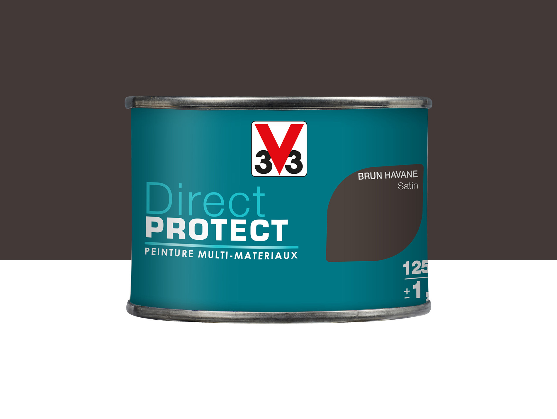 Peinture ext V33 Direct Protect Satiné Brun Havane 125ml