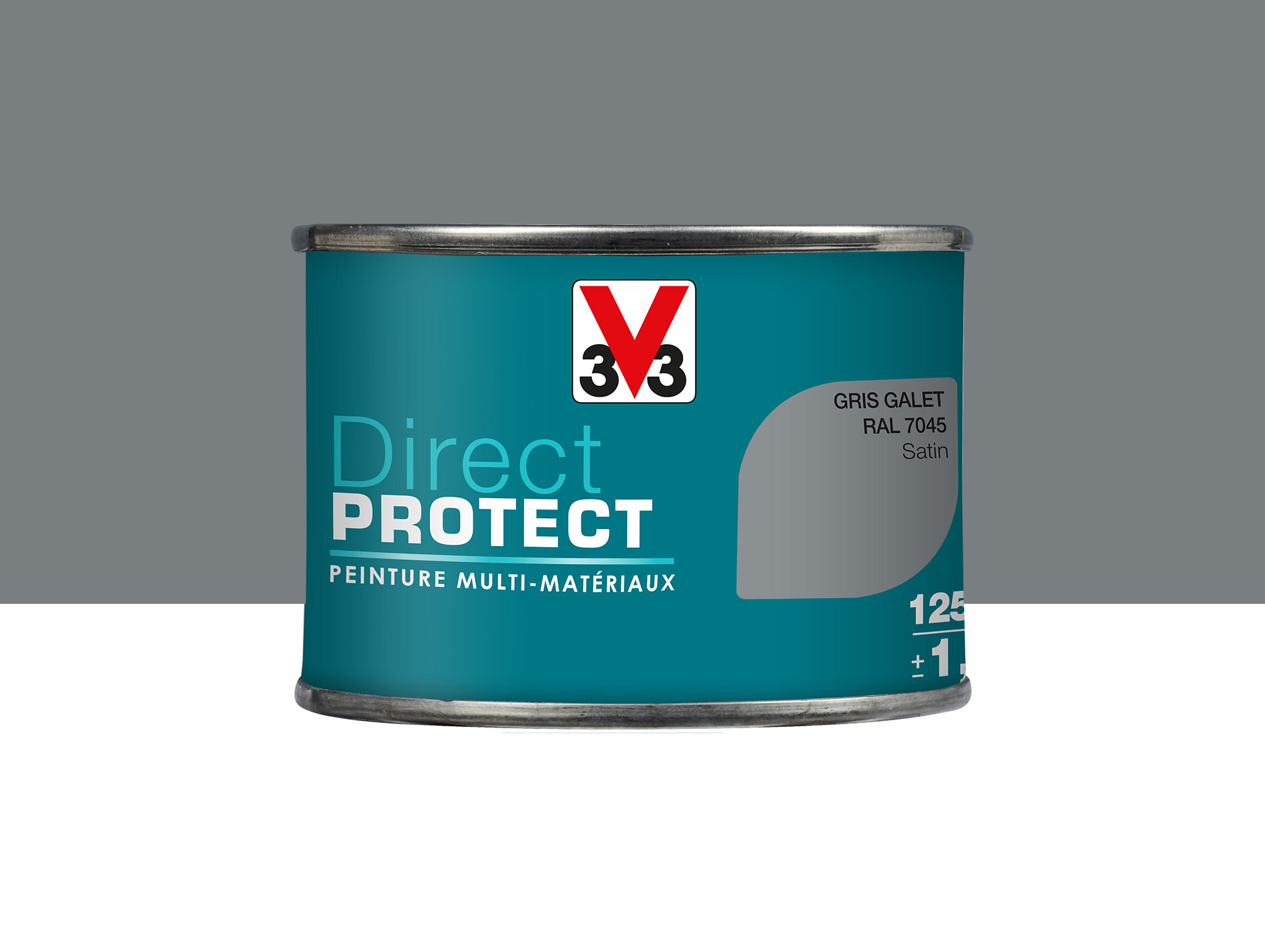 Peinture ext V33 Direct Protect Satiné Gris galet 125ml
