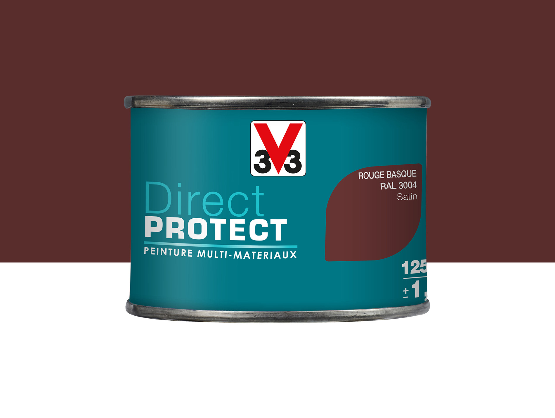 Peinture ext V33 Direct Protect Satiné Rouge Basque 125ml