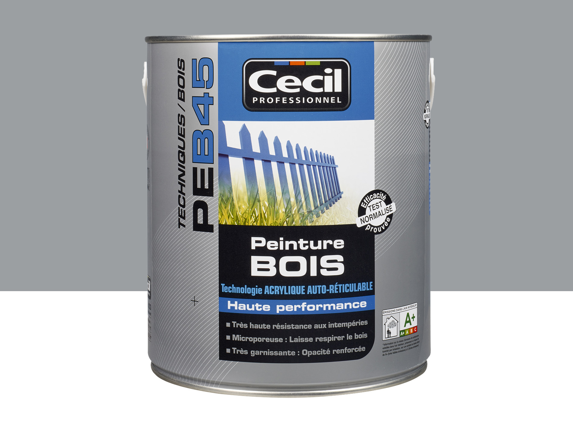 Peinture bois exterieur CECILPRO Satin Gris Galet 2,5L