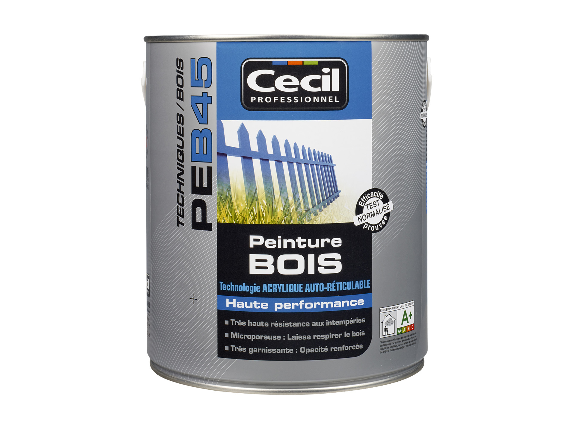Peinture bois exterieur CECILPRO Satin Blanc 2,5L