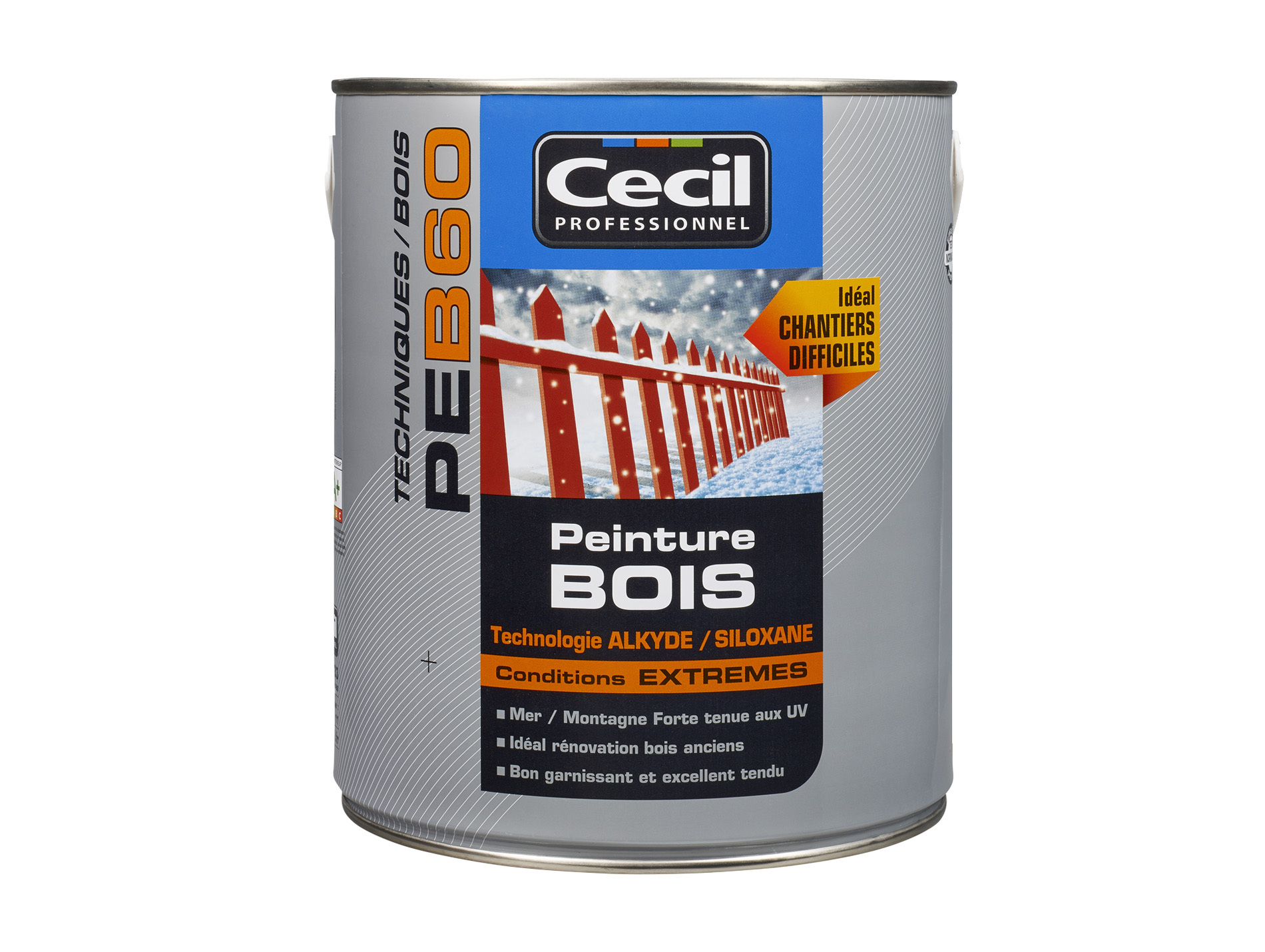 Peinture bois exterieur CECILPRO Satin Blanc 2,5L