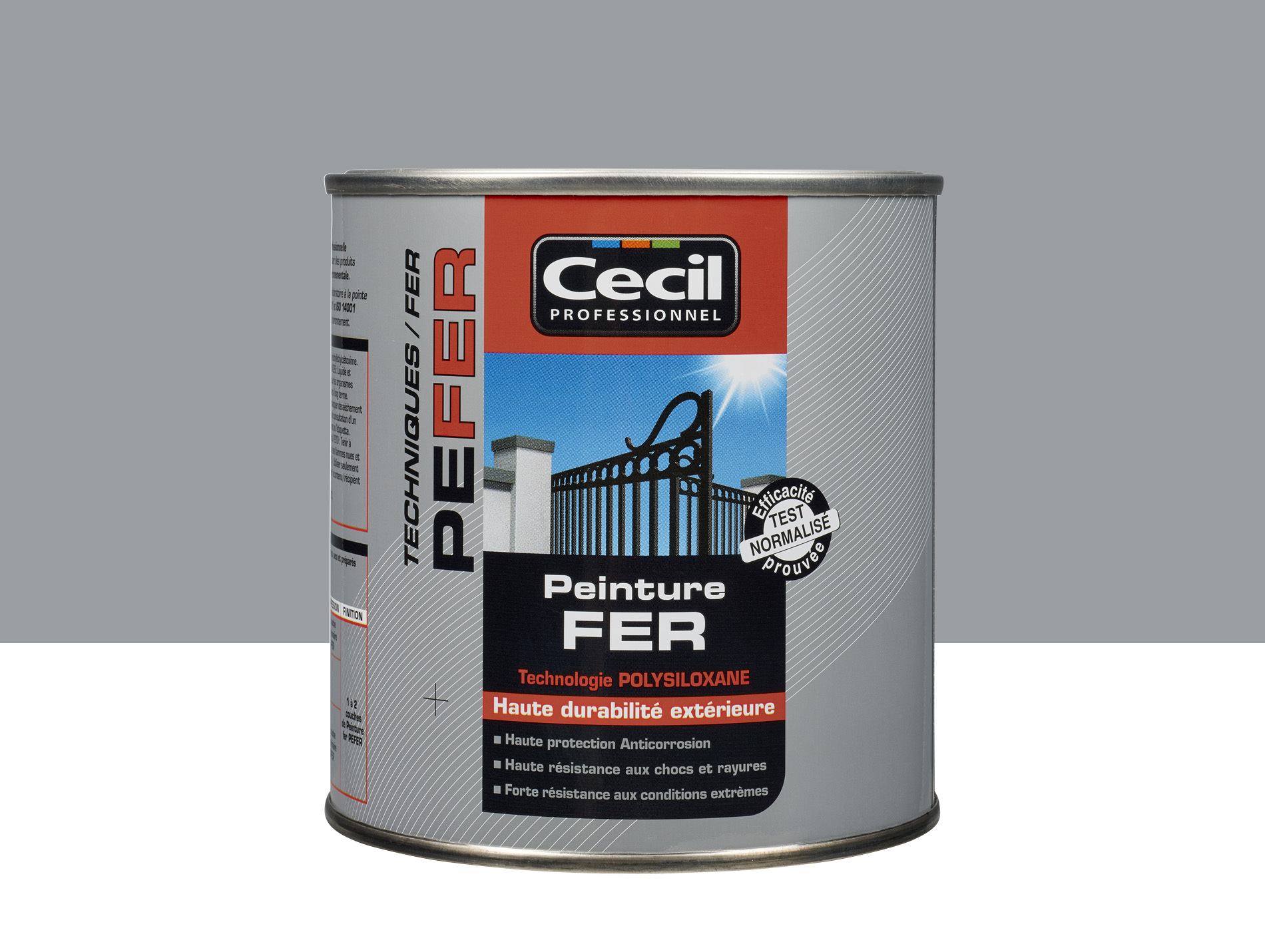 Peinture extérieure fer CECIL PRO Gris Galet 0,5L