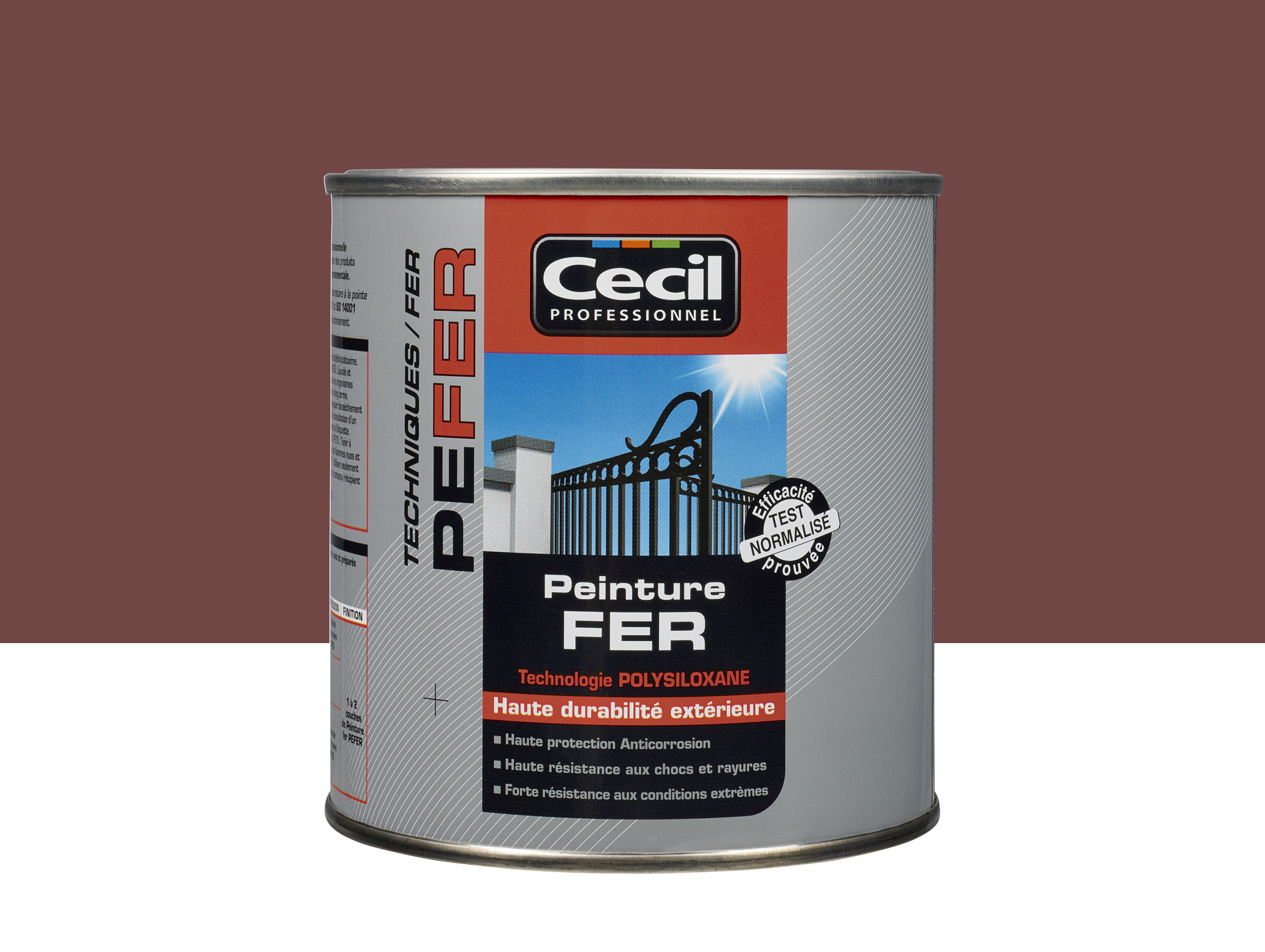 Peinture extérieure fer CECIL PRO Rouge Basque 0,5L