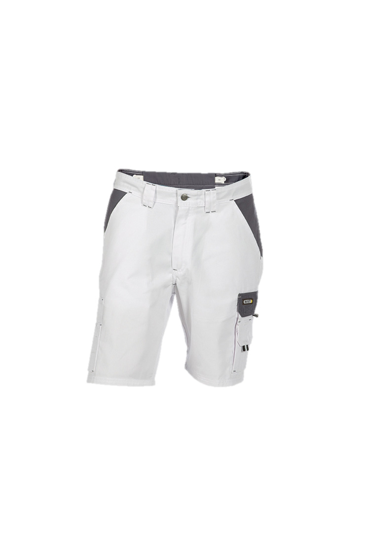 Short de travail DASSY Roma polycoton 245g blanc/gris 44