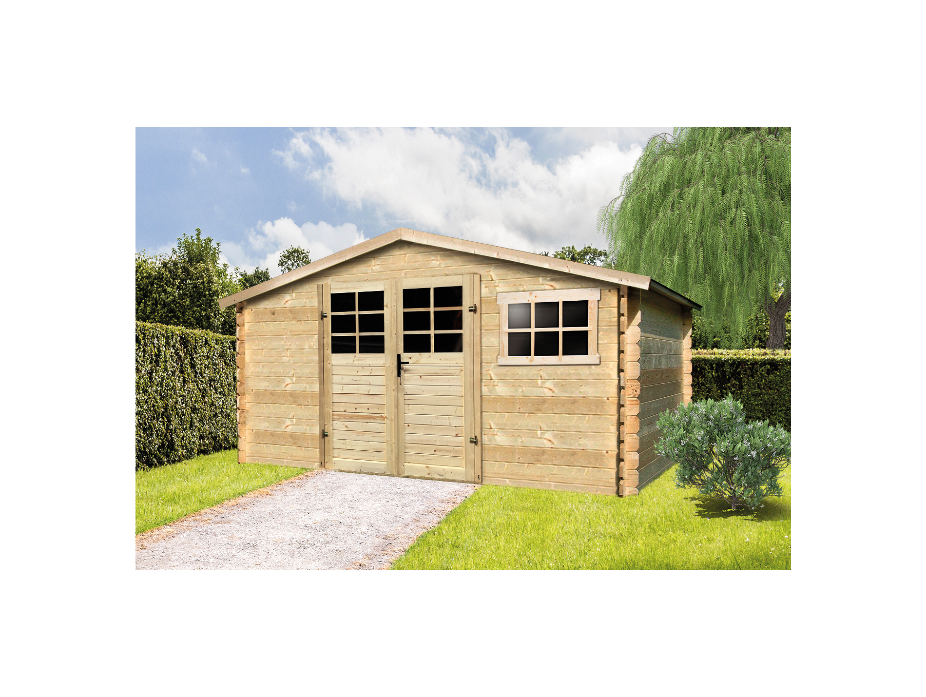Abri jardin bois épaisseur 28mm 11,56m²