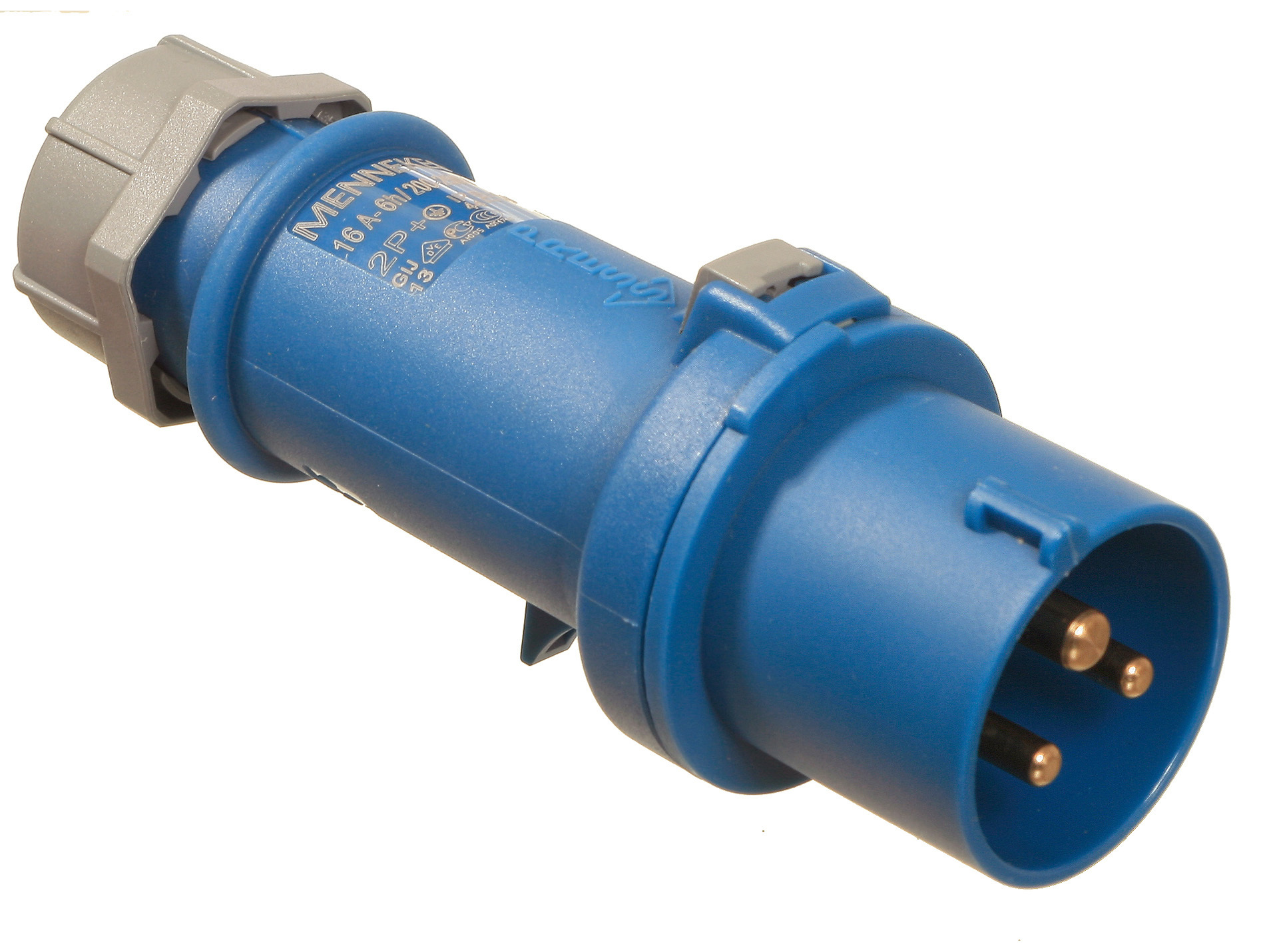 Connecteur caravane CEE 250V 16A 3 broches bleu