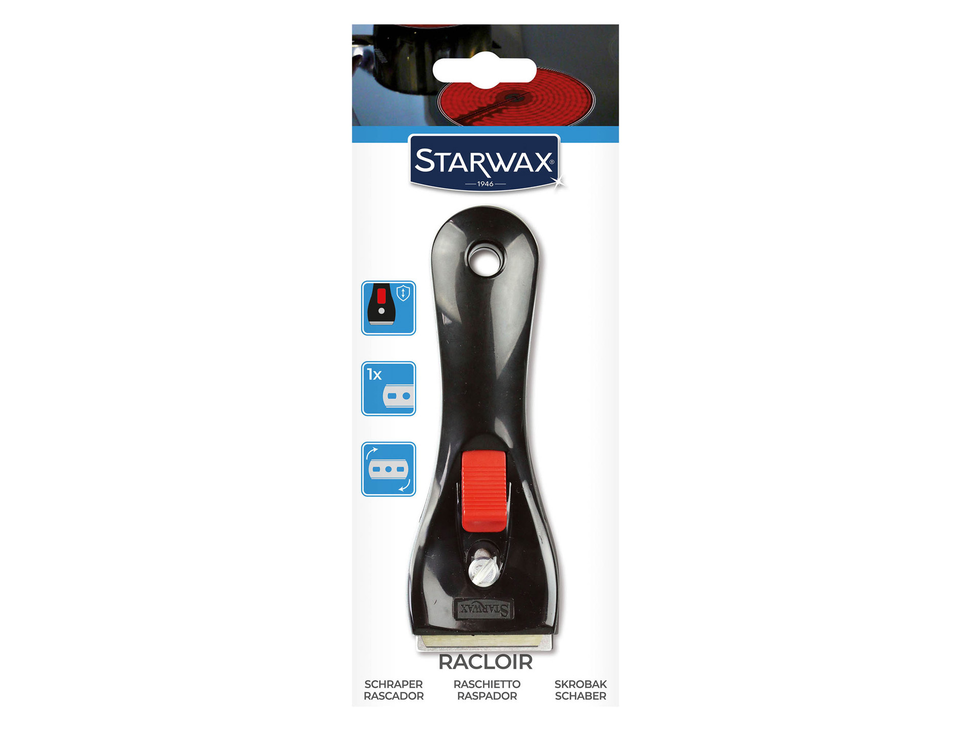 Racloir à vitrocéramique et induction STARWAX