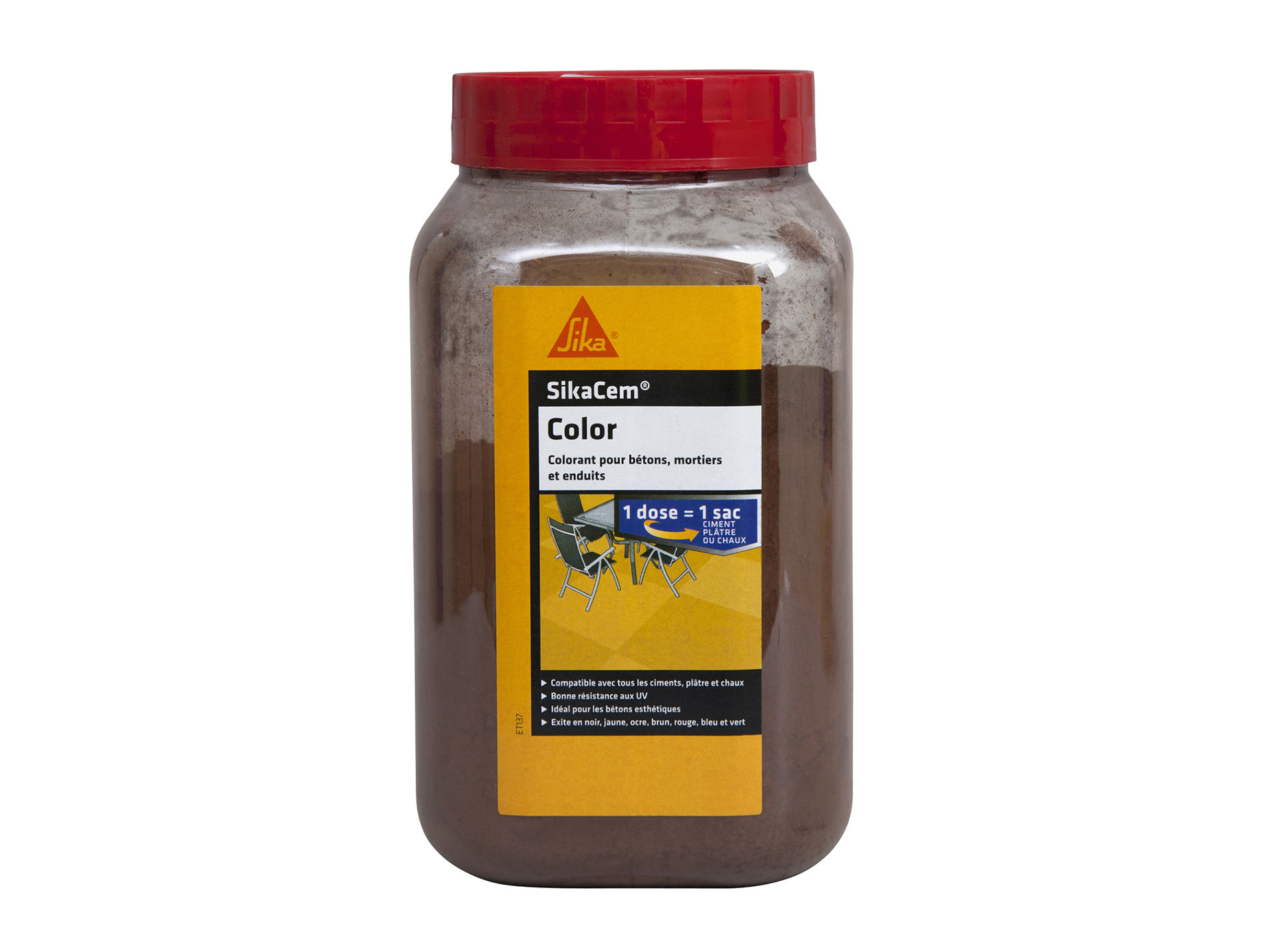 Colorant Sikacim color brun 700 g