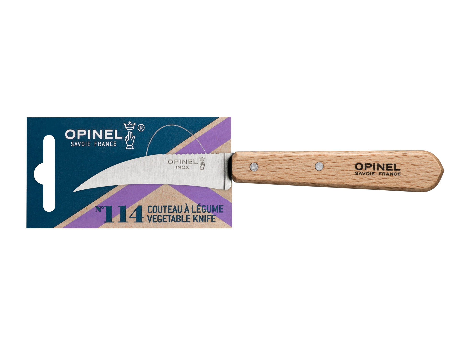 Couteau OPINEL à légumes n°114 hêtre