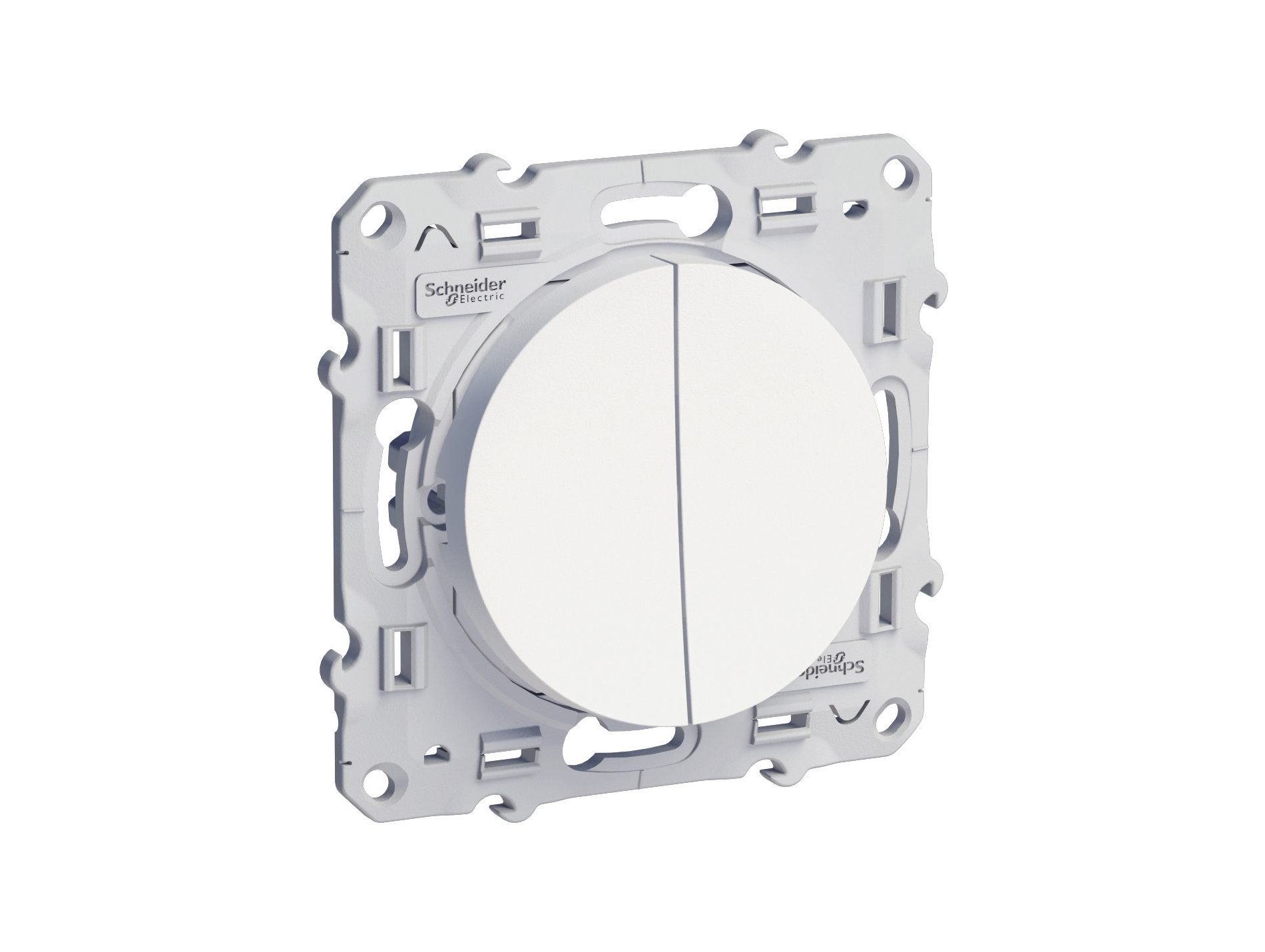 Double interrupteur va et vient blanc Odace SCHNEIDER