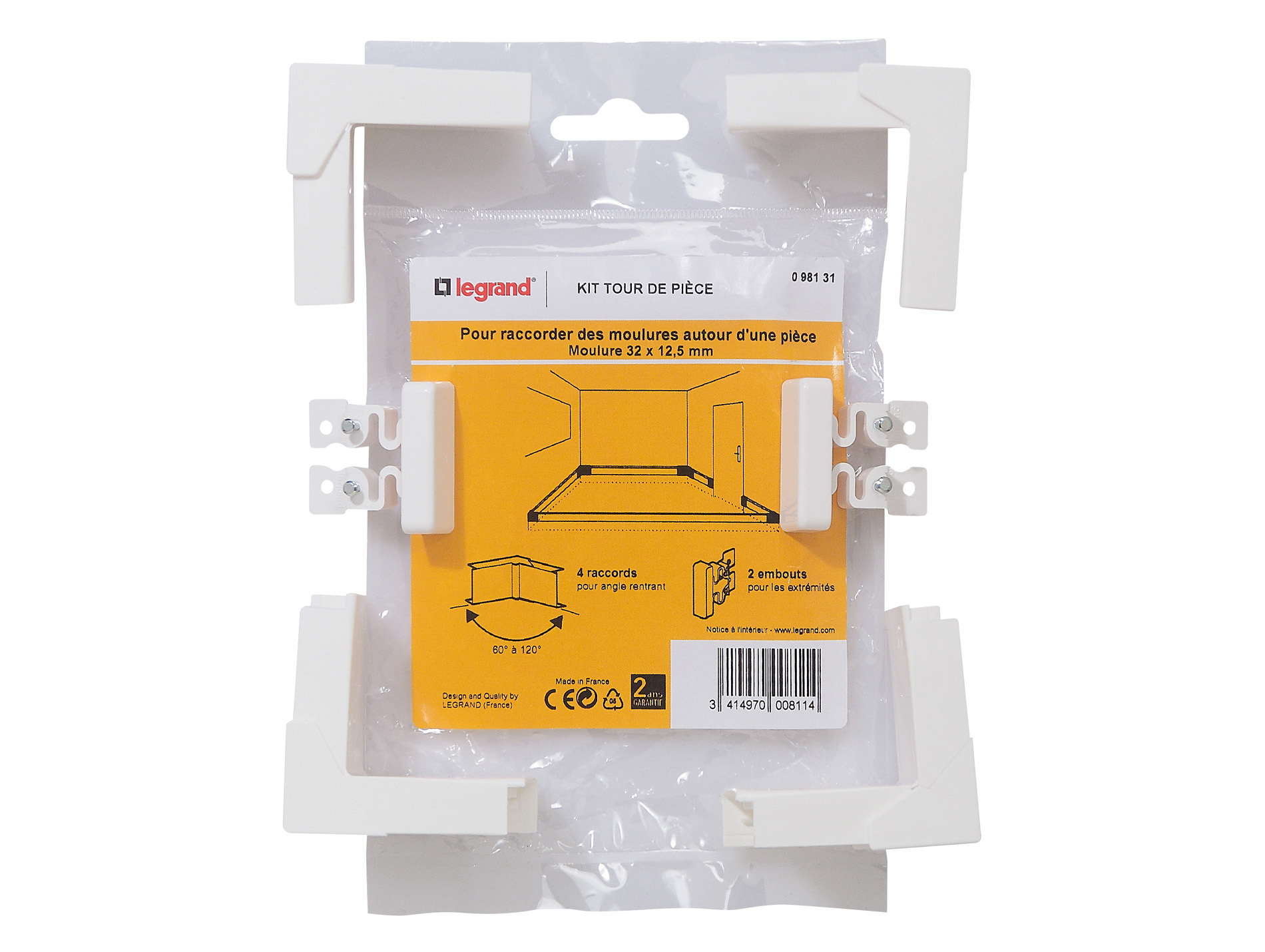 Kit tour de pièce pour moulure 32X12.5mm