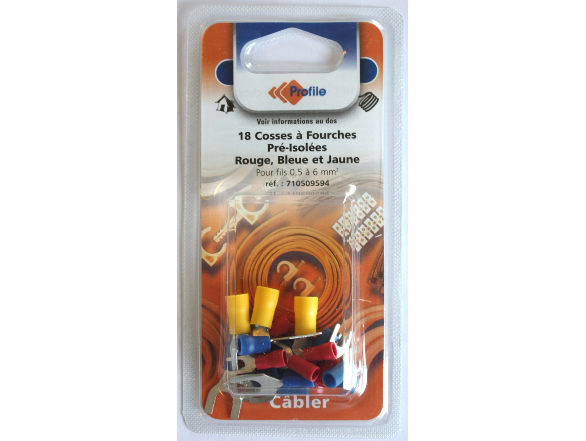 Cosses fourche assorties X18