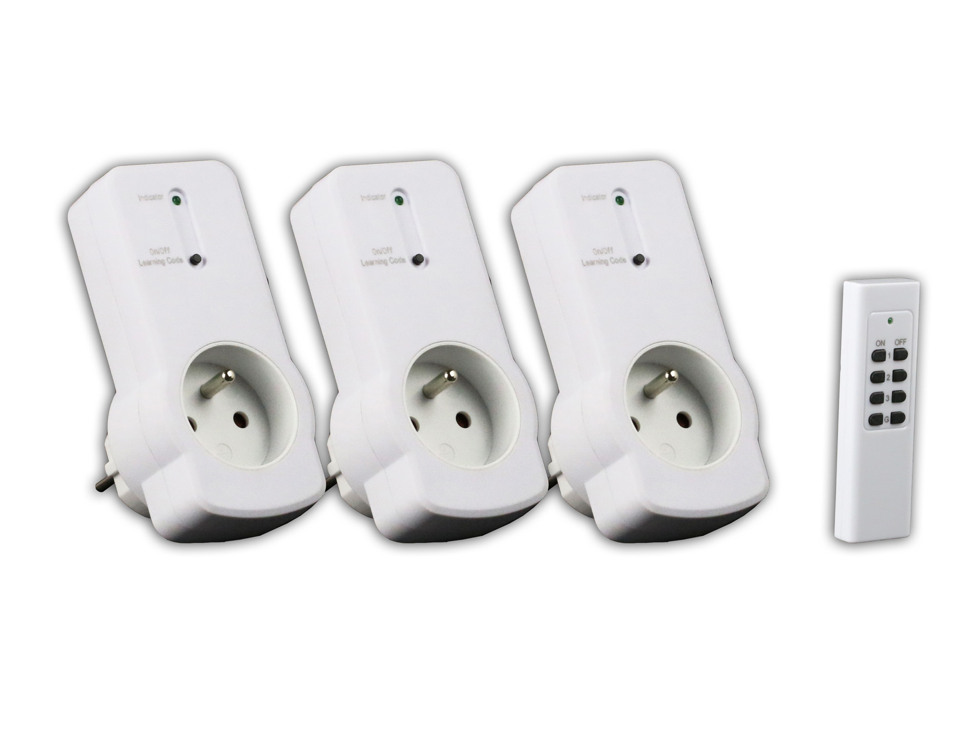 Prises télécommandées et télécommande x3