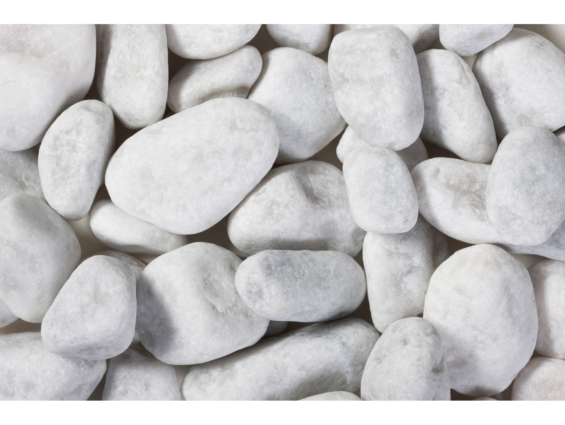 Galet roulé marbre blanc carrare 25/40 375kg