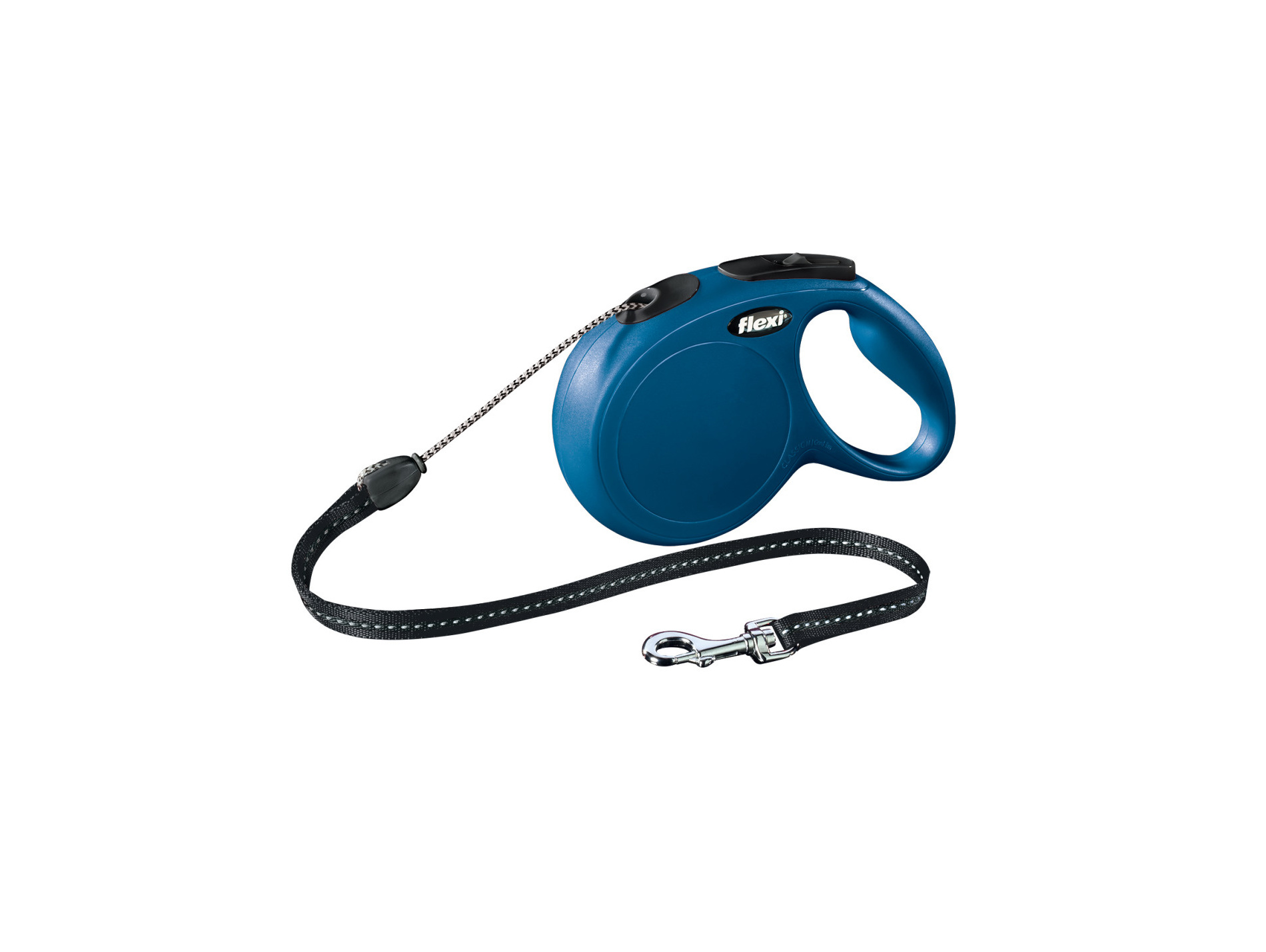 Laisse à enrouleur cordon chien moyen ZOLUX 5m bleu