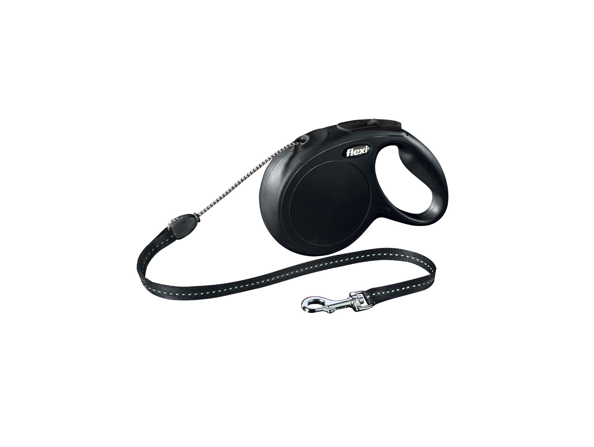 Laisse à enrouleur cordon chien moyen ZOLUX 5m noir