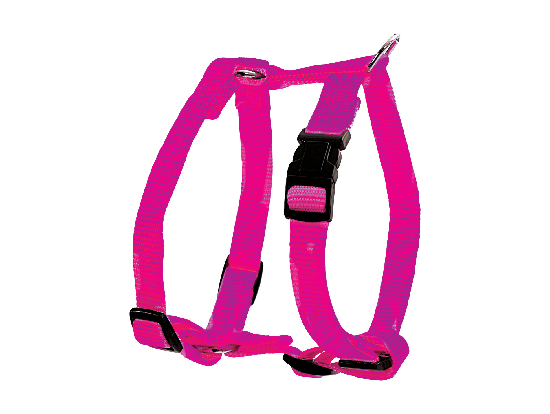 Harnais pour chien réglable nylon 25mm fuchsia