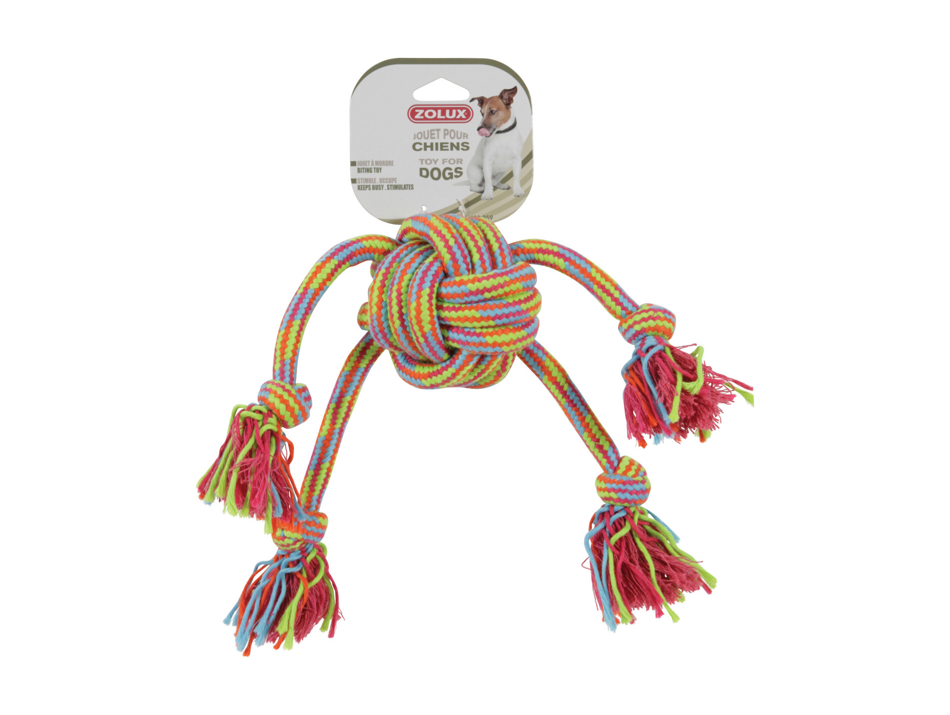 Jouet corde forme pieuvre 43cm