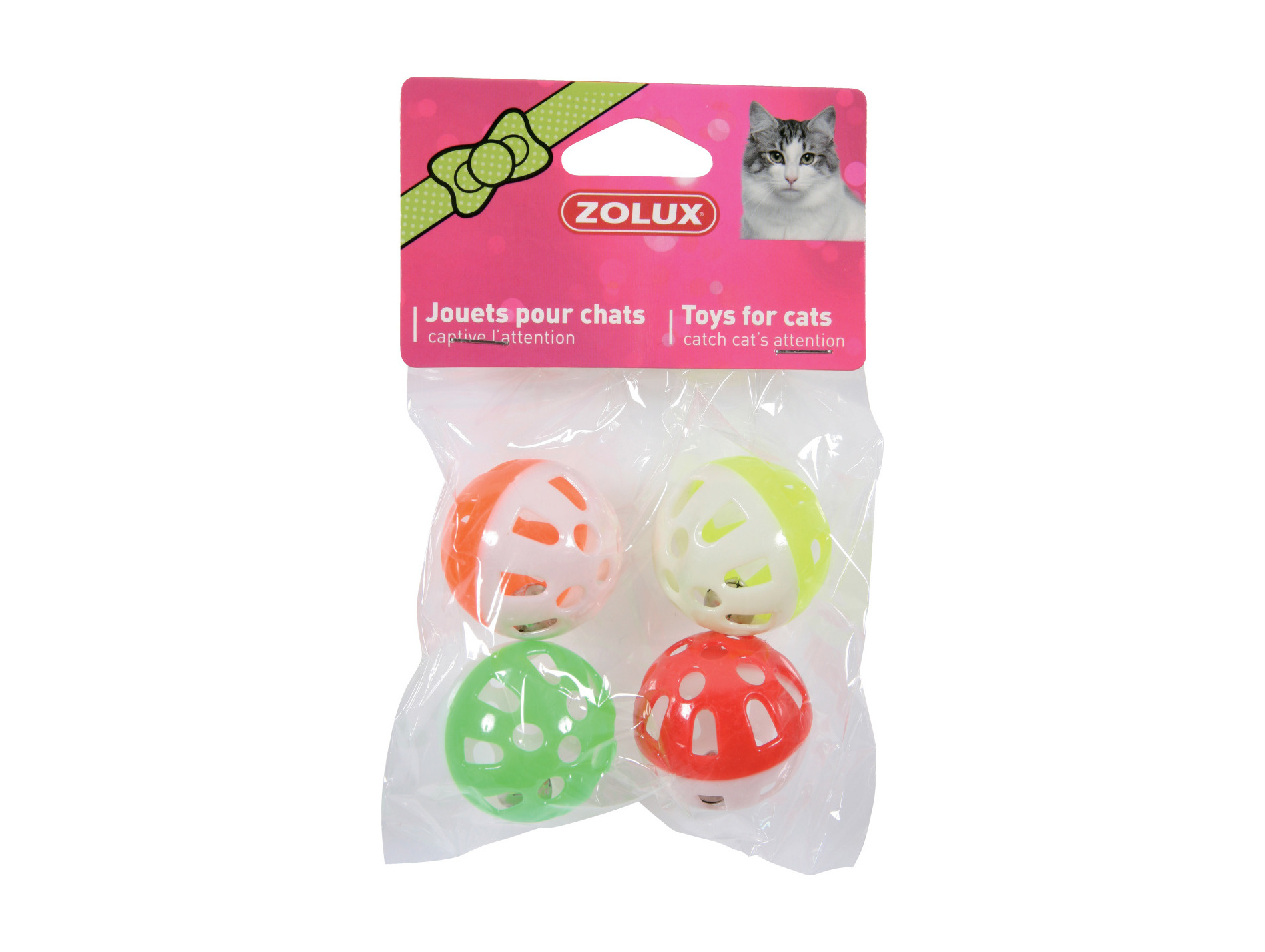 Jouet pour chat 4 sphères avec grelot