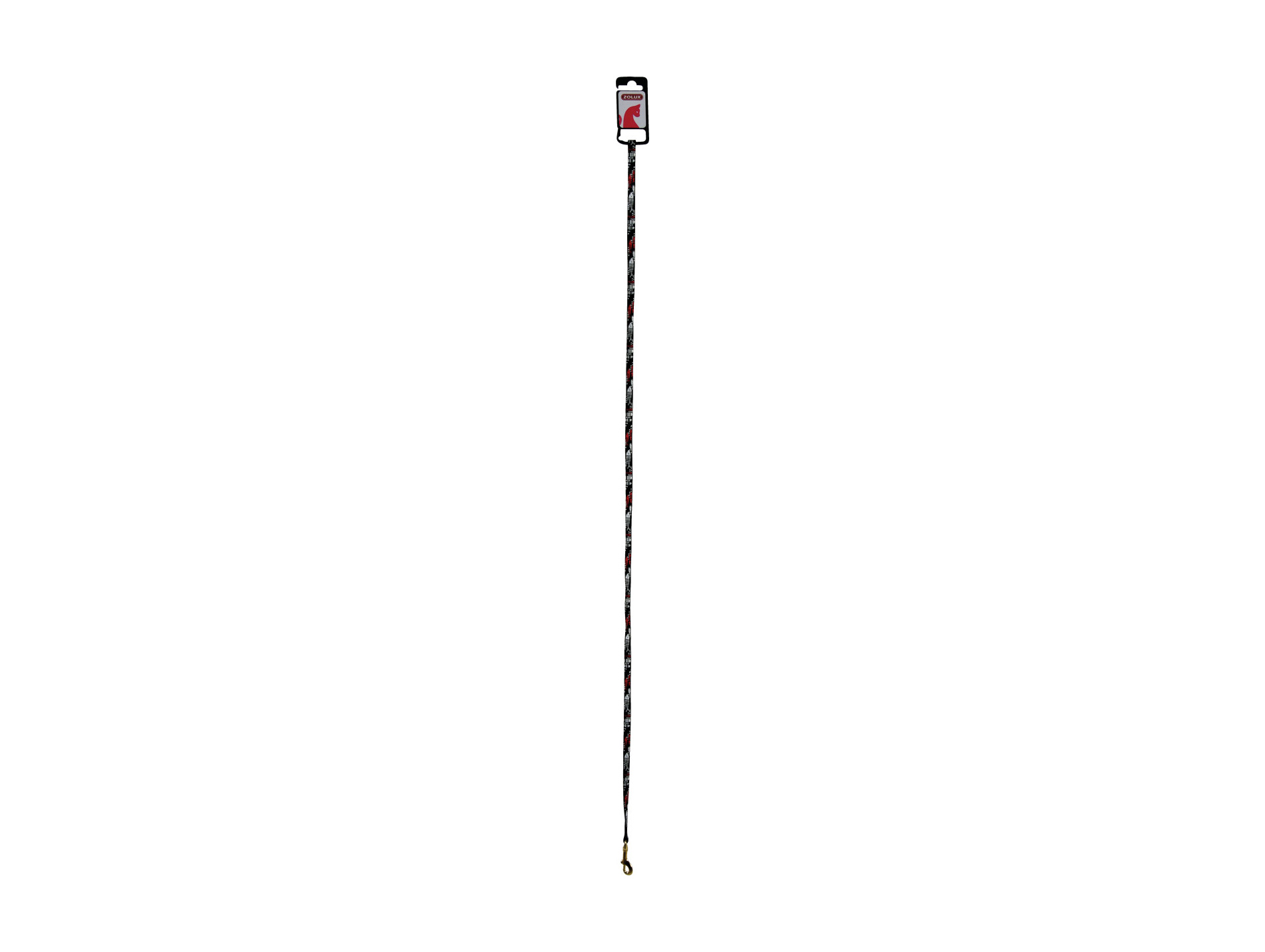 Laisse en nylon imprimé poisson 1 m noir