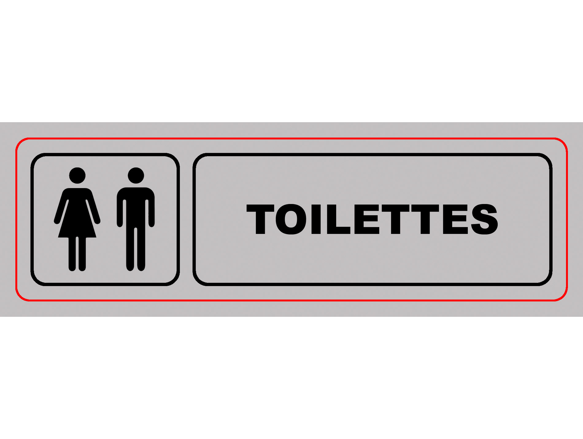 Panneau signalisation Toilettes 170x50mm