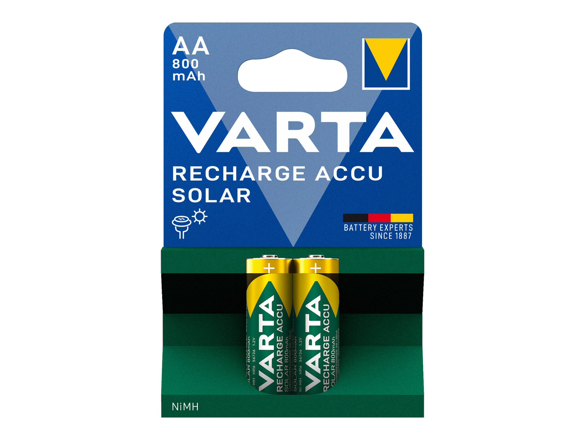Pile pour borne solaire HR06 800mAH x2 VARTA