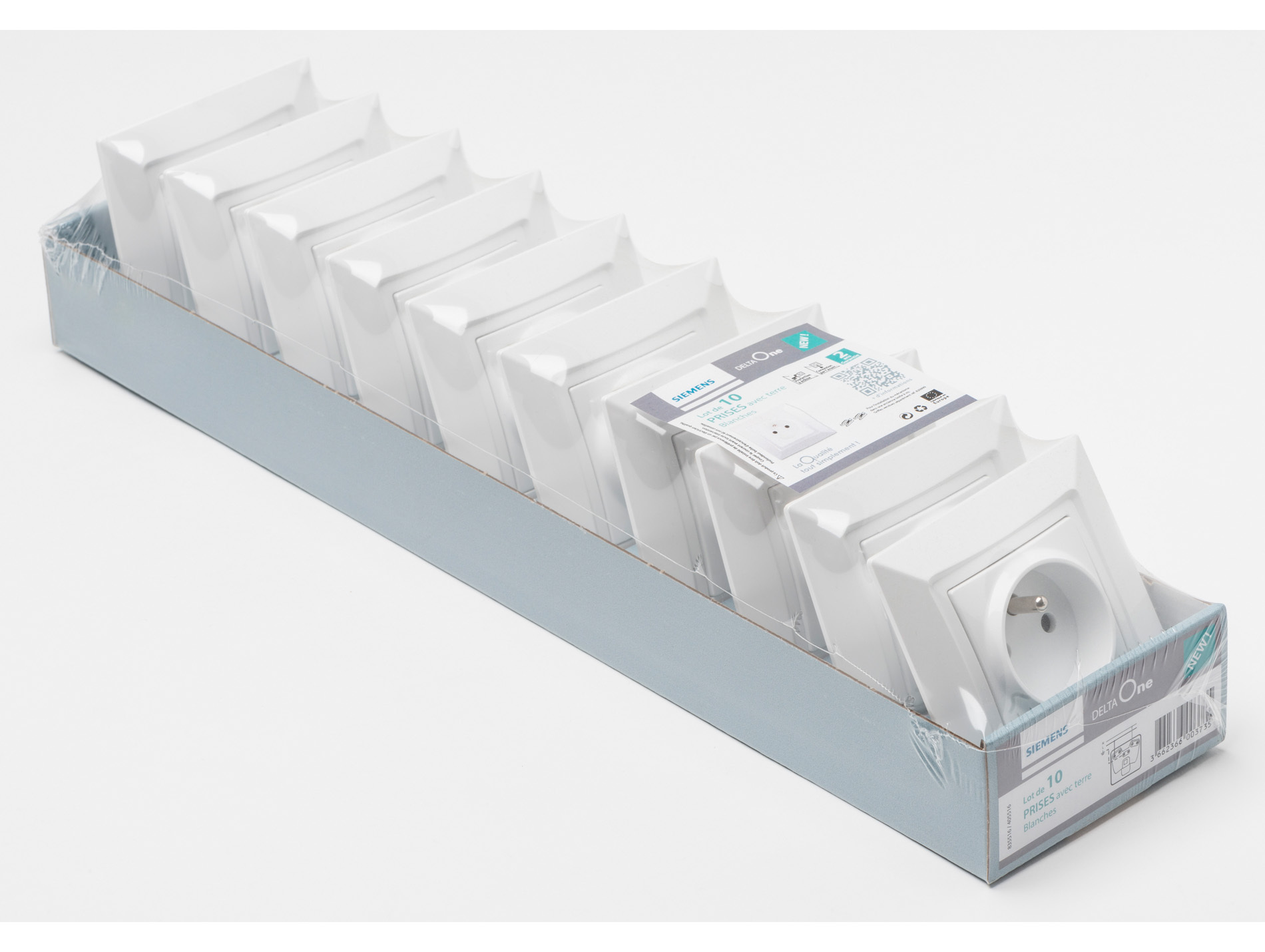 Prises 2P+T Delta One SIEMENS blanc x10