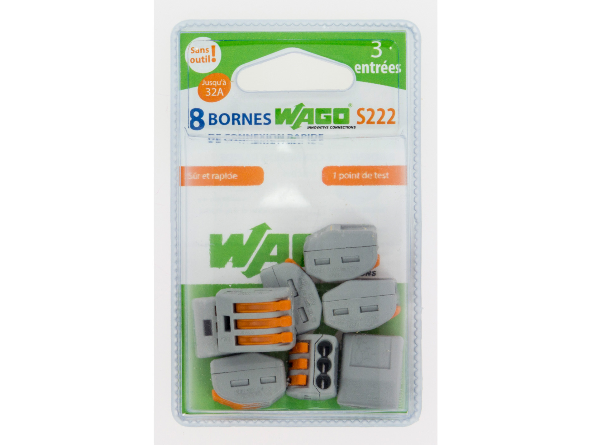 Bornes de connexion S222 3 entrées X8