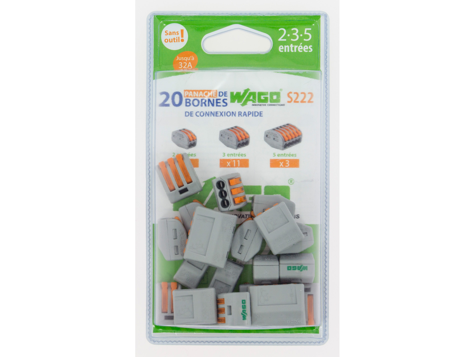Bornes de connexion S222 assortiment de 2 à 5 entrées X20
