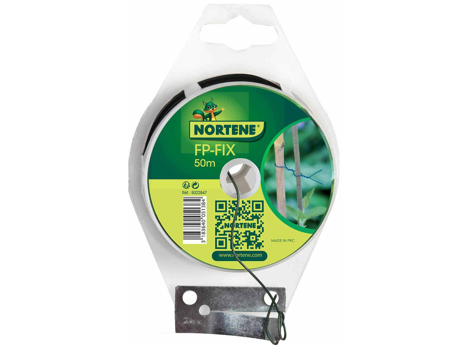 Fil de fer plastifié vert 50m