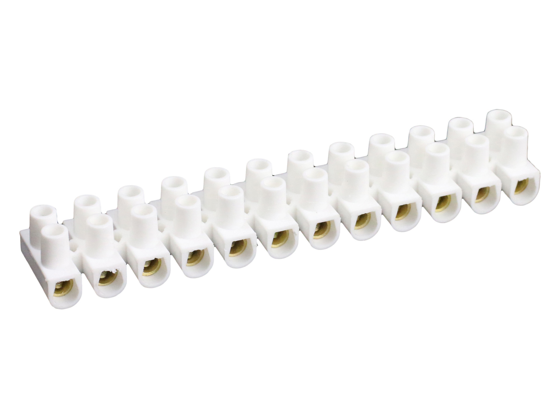 Barrette de connexion 10mm² blanc 12 plots