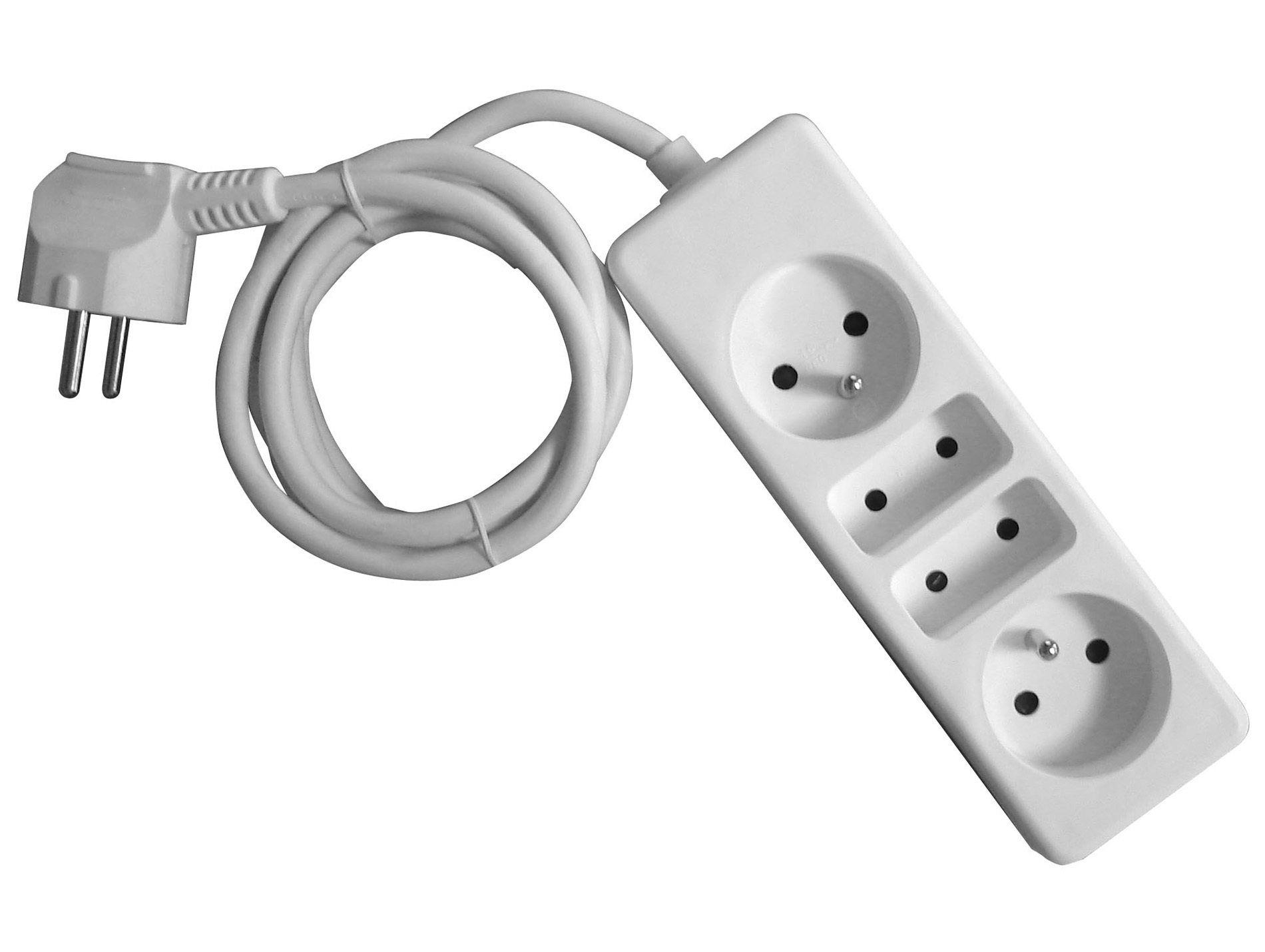 Bloc 4 prises 2X6A + 2X16A blanc