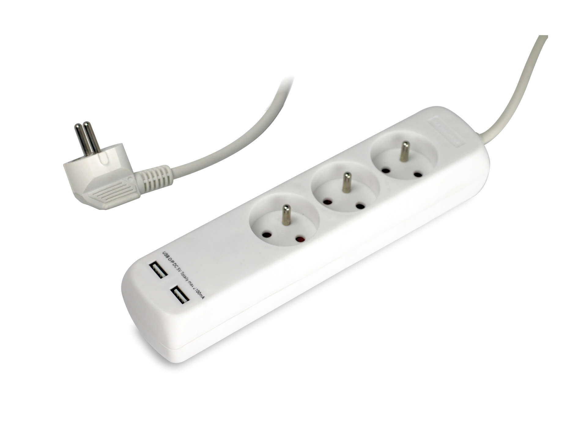 Bloc 3 prises 16A + 2 USB